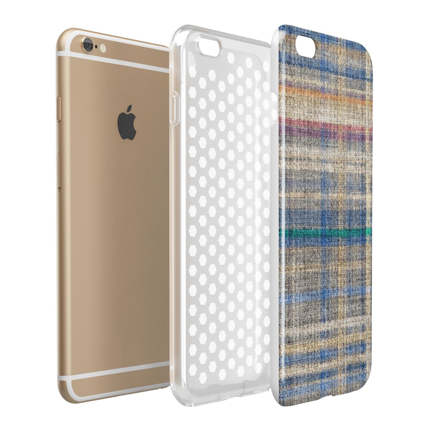 Fabric Plaid Apple iPhone 6 Plus 3D Tough Case Expand Detail Image