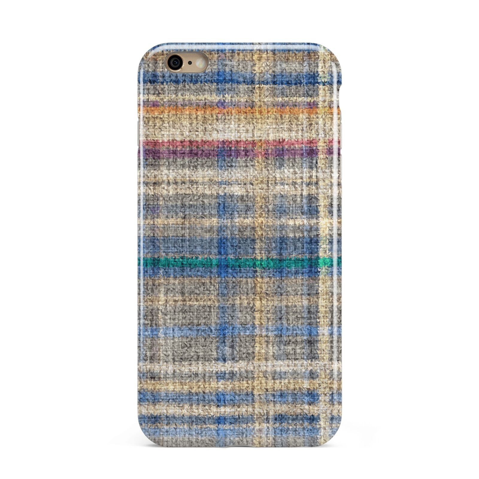 Fabric Plaid Apple iPhone 6 Plus 3D Tough Case