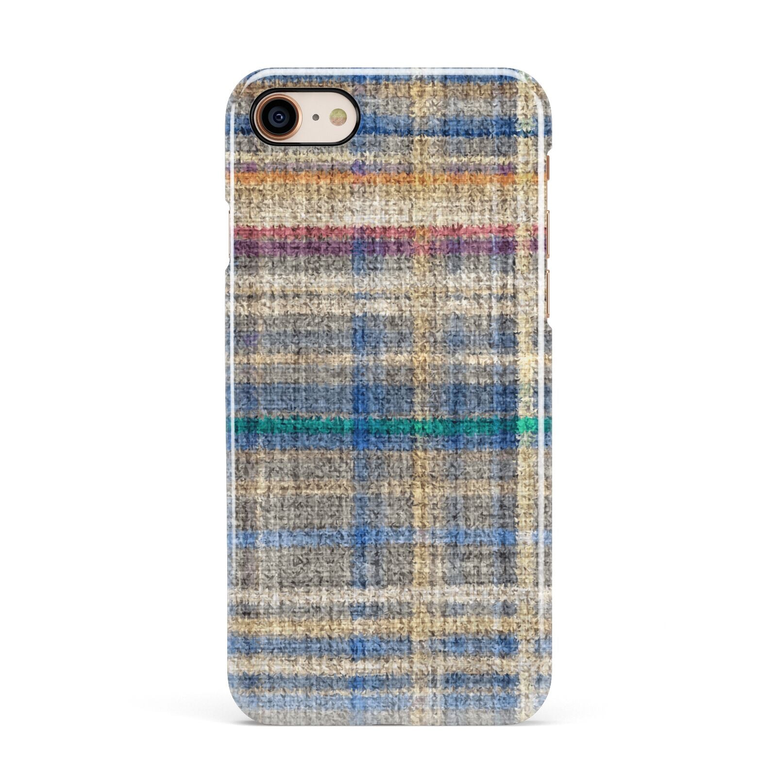 Fabric Plaid Apple iPhone 7 8 3D Snap Case