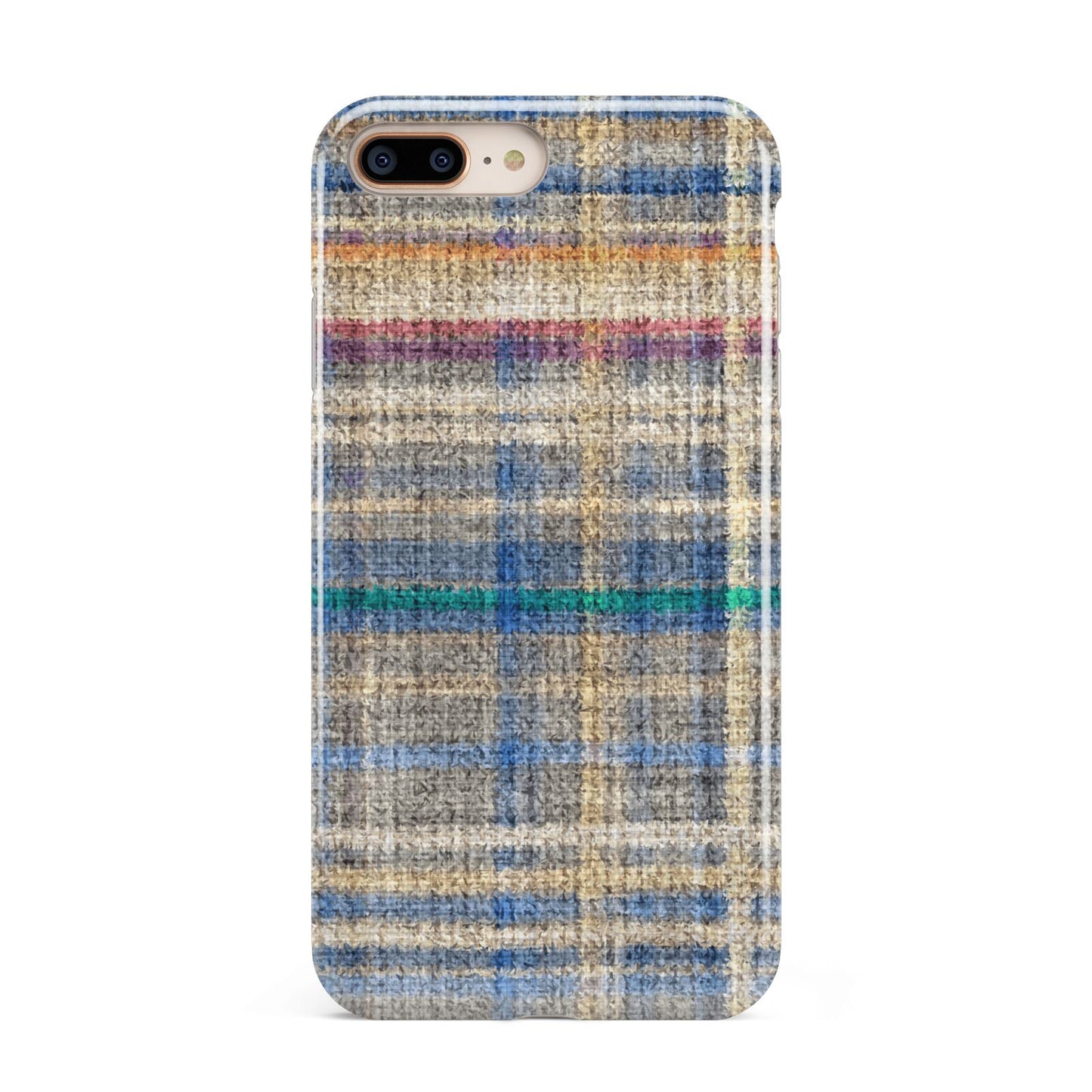 Fabric Plaid Apple iPhone 7 8 Plus 3D Tough Case