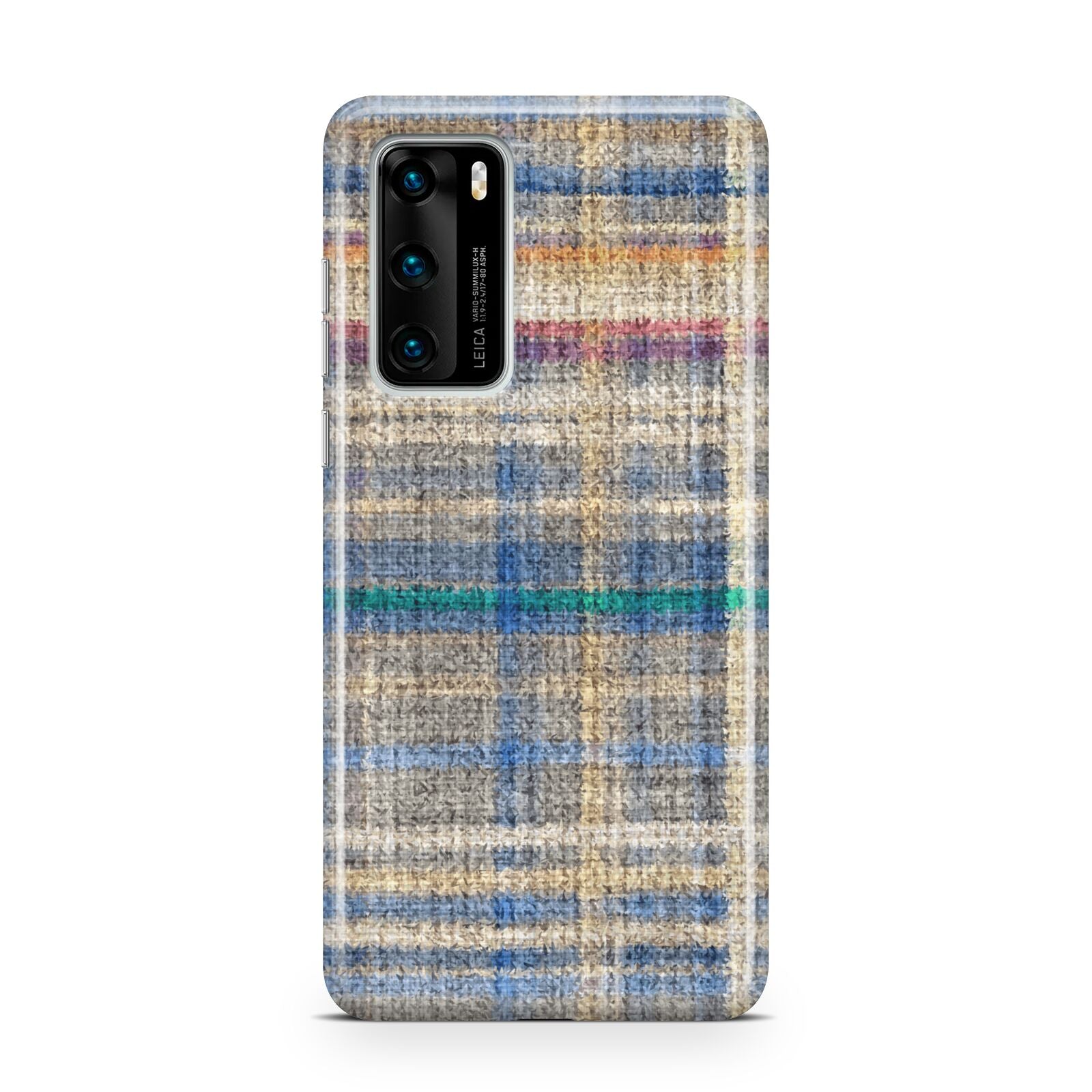 Fabric Plaid Huawei P40 Phone Case