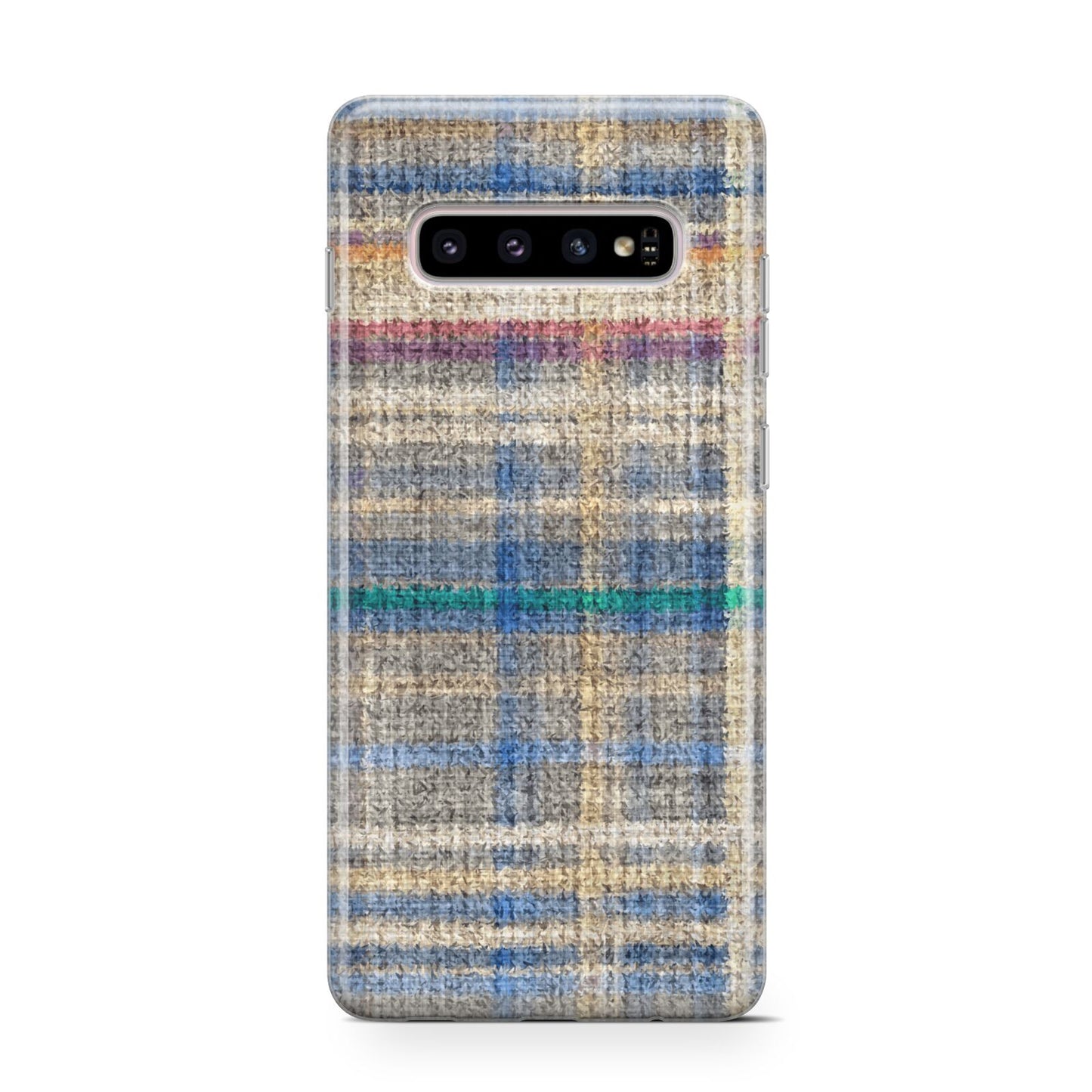 Fabric Plaid Protective Samsung Galaxy Case