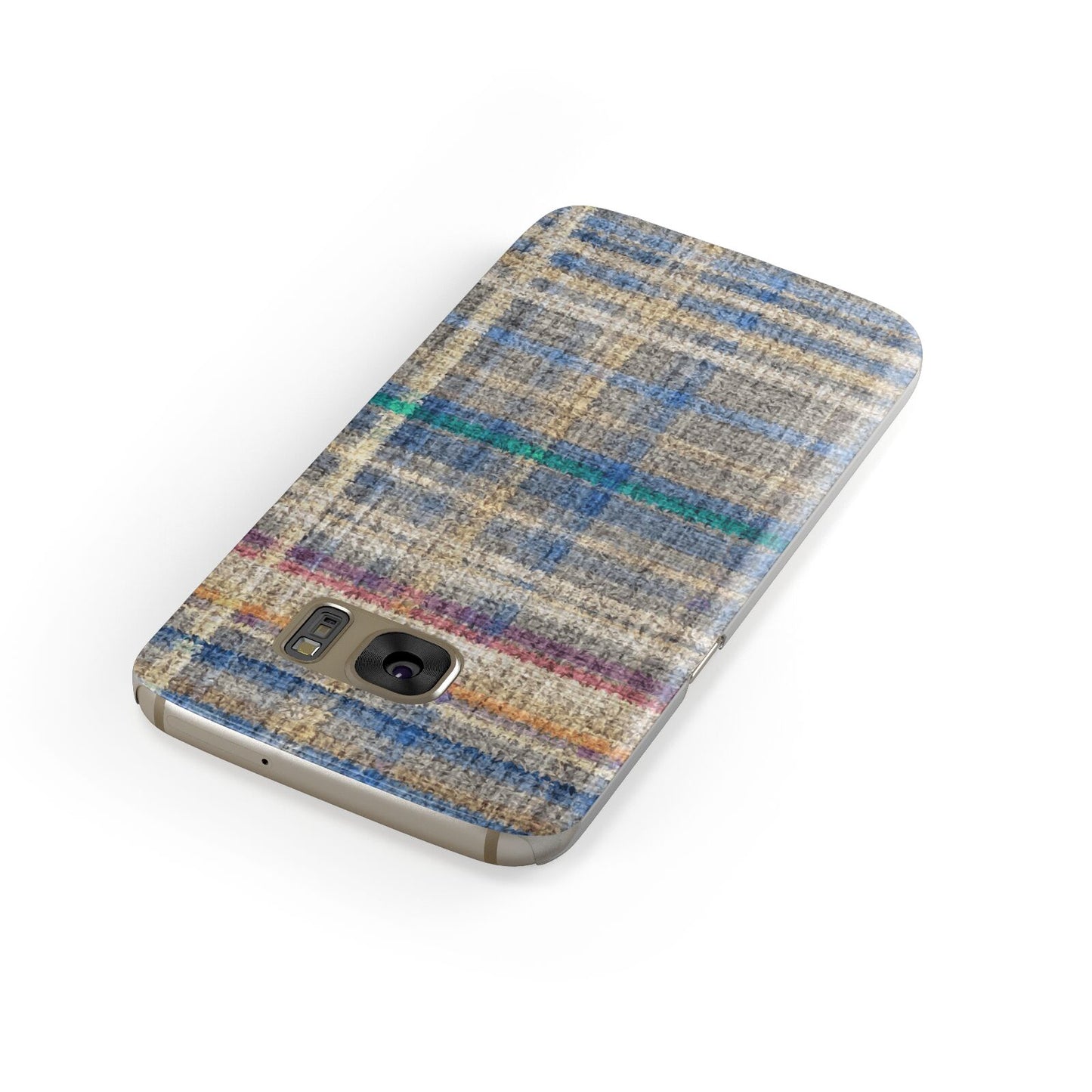 Fabric Plaid Samsung Galaxy Case Front Close Up