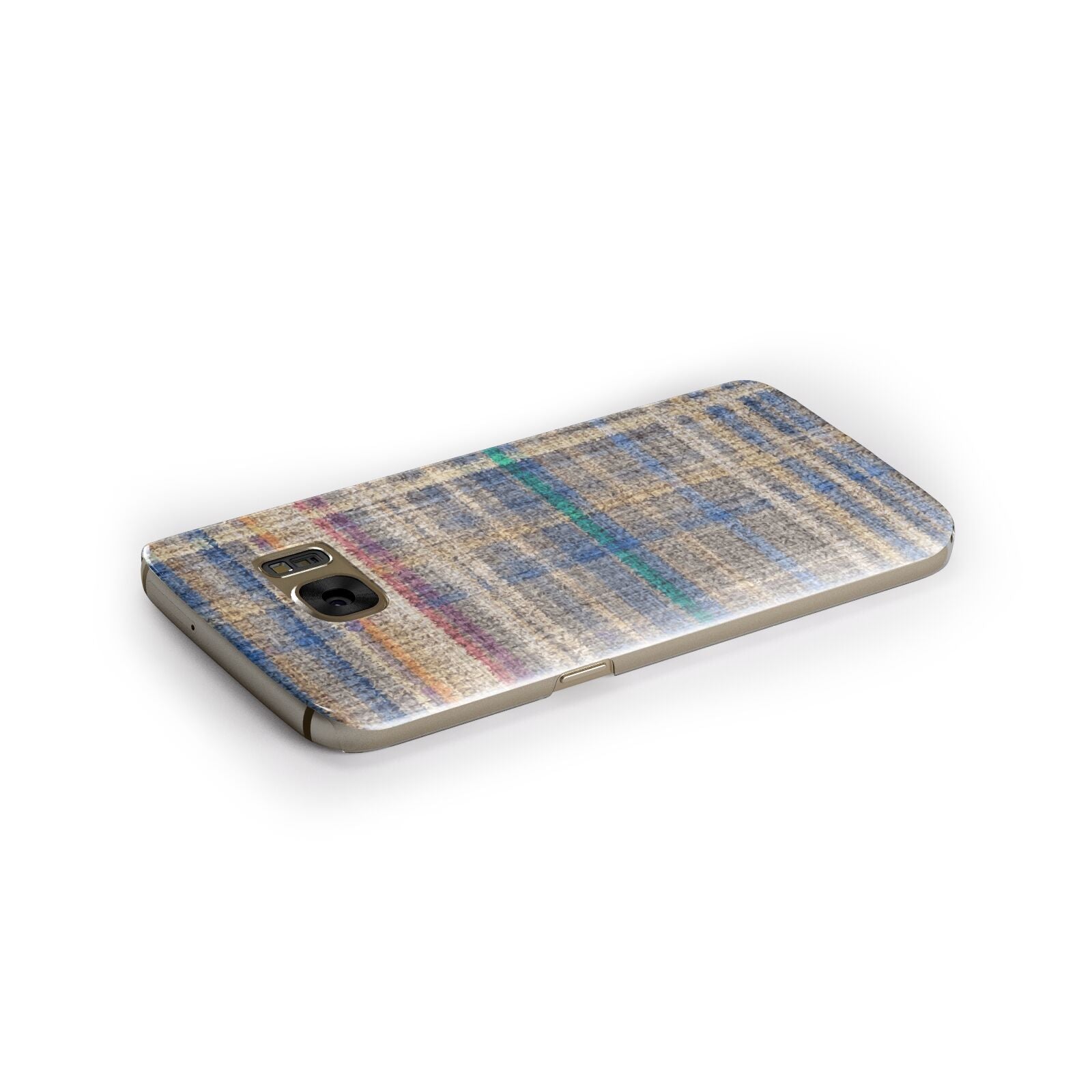 Fabric Plaid Samsung Galaxy Case Side Close Up