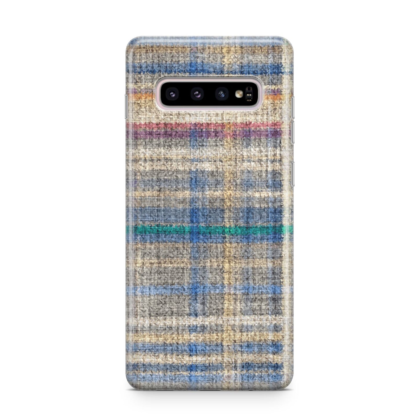 Fabric Plaid Samsung Galaxy S10 Plus Case