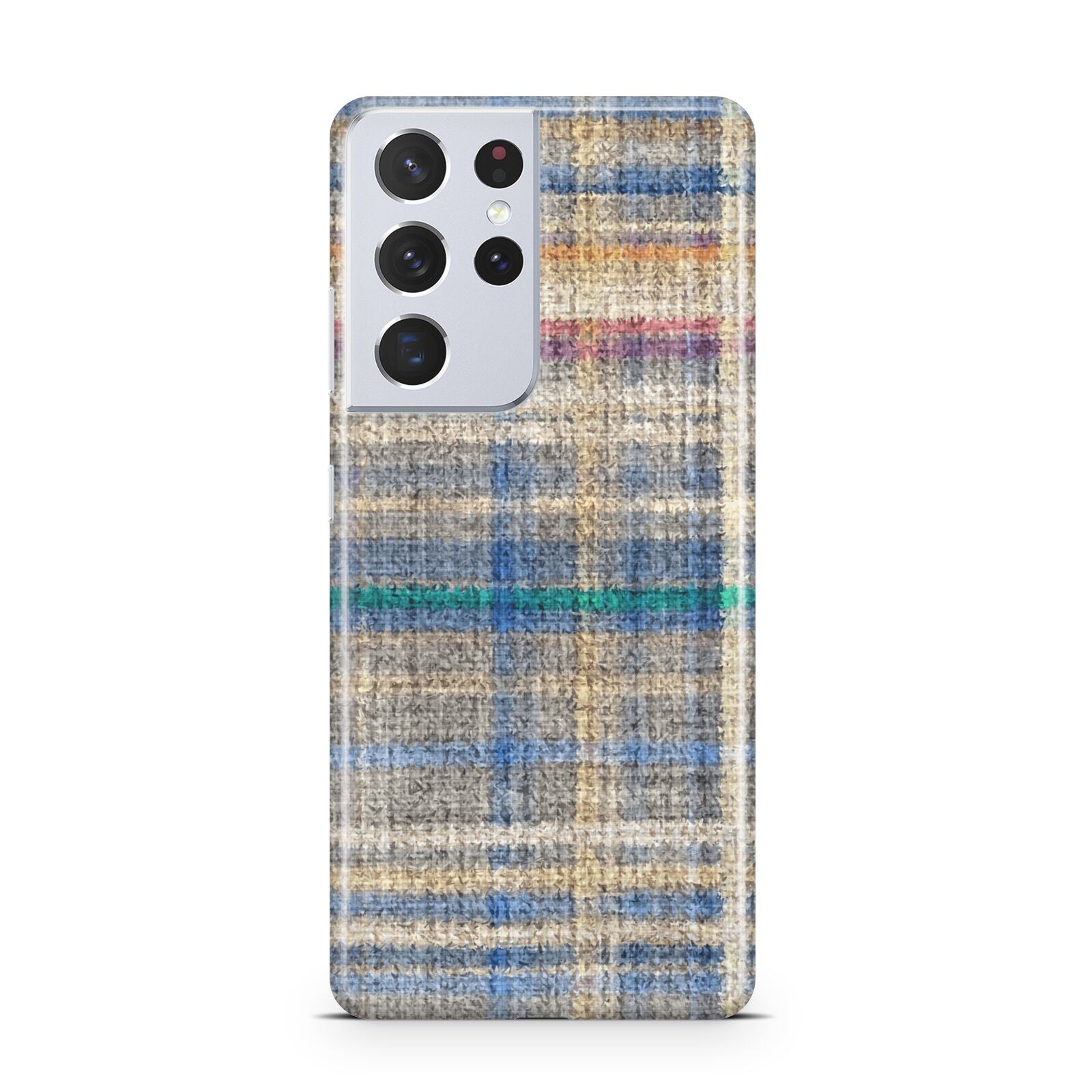 Fabric Plaid Samsung S21 Ultra Case