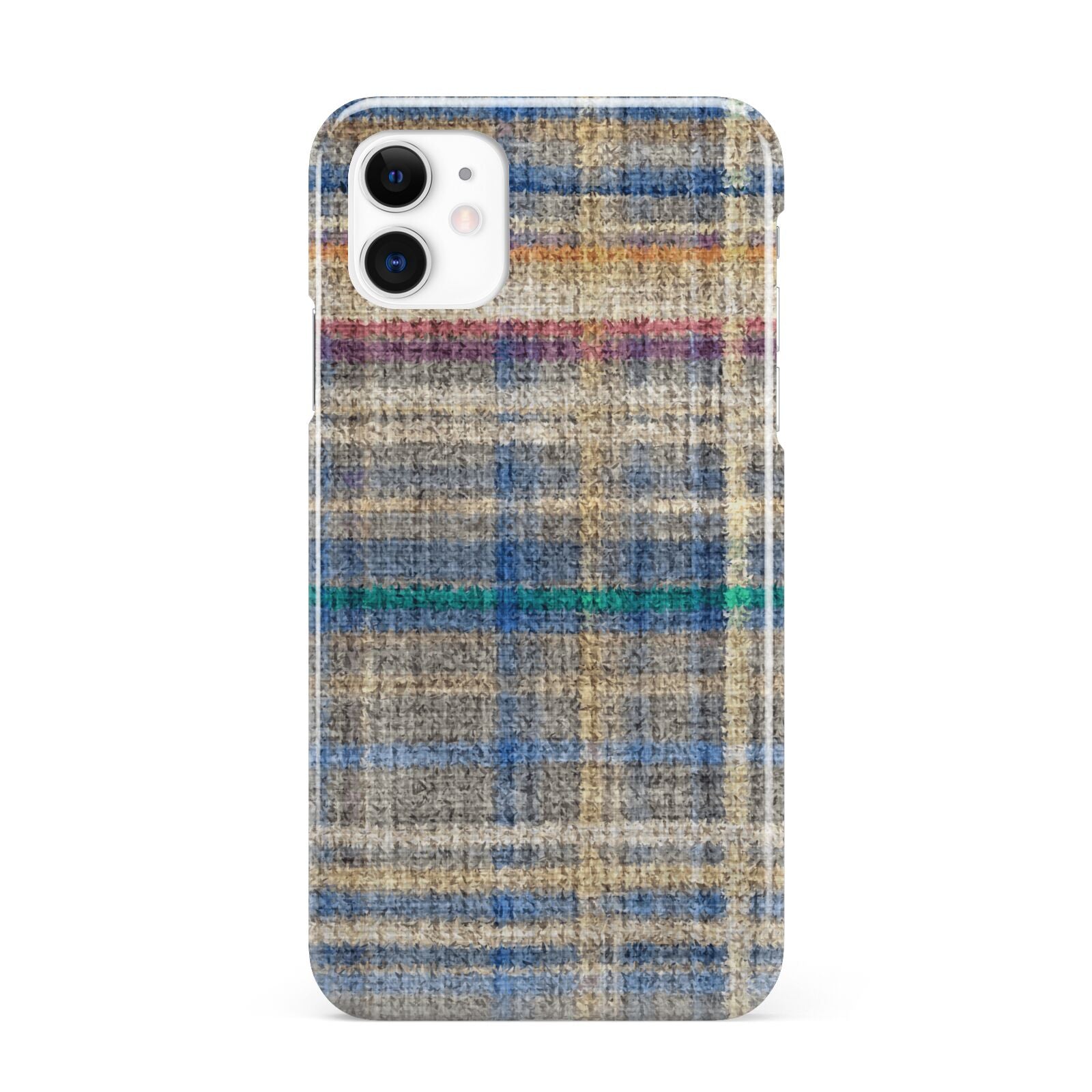 Fabric Plaid iPhone 11 3D Snap Case