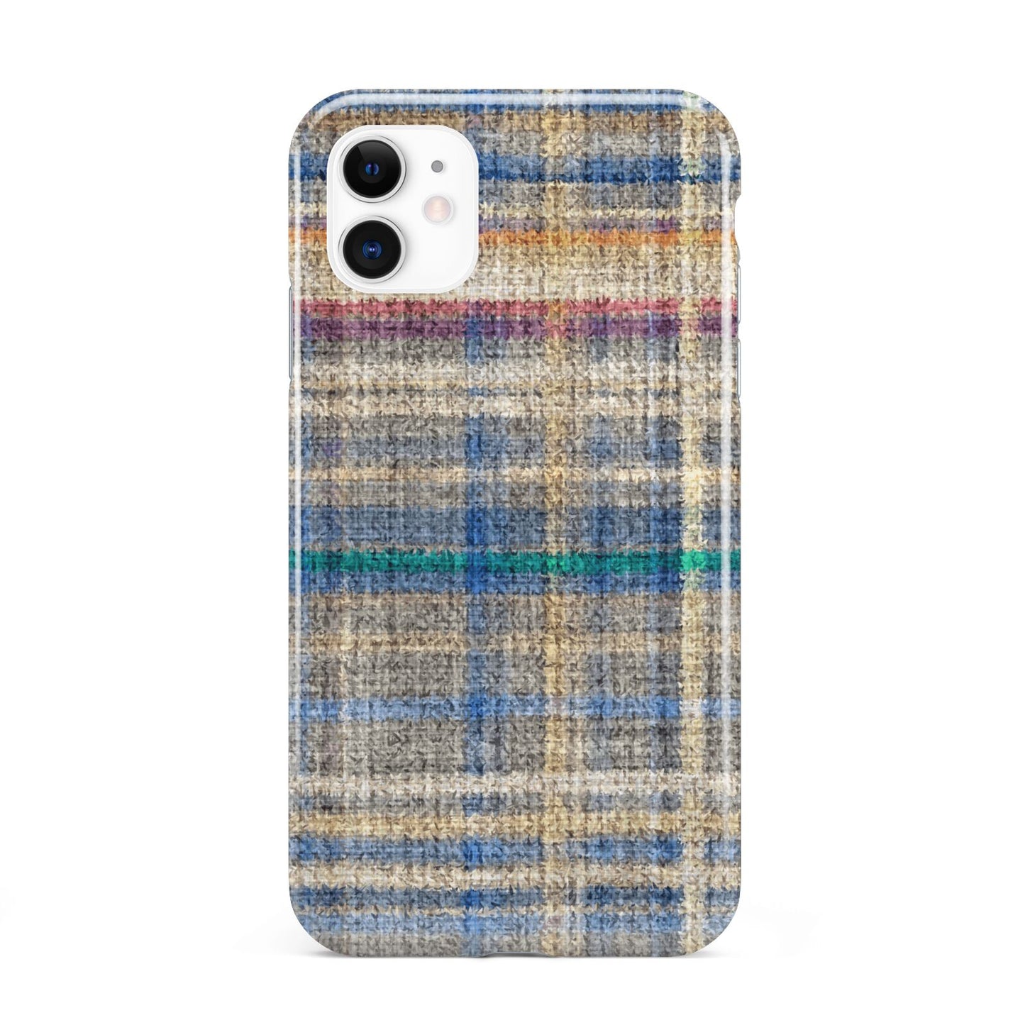 Fabric Plaid iPhone 11 3D Tough Case