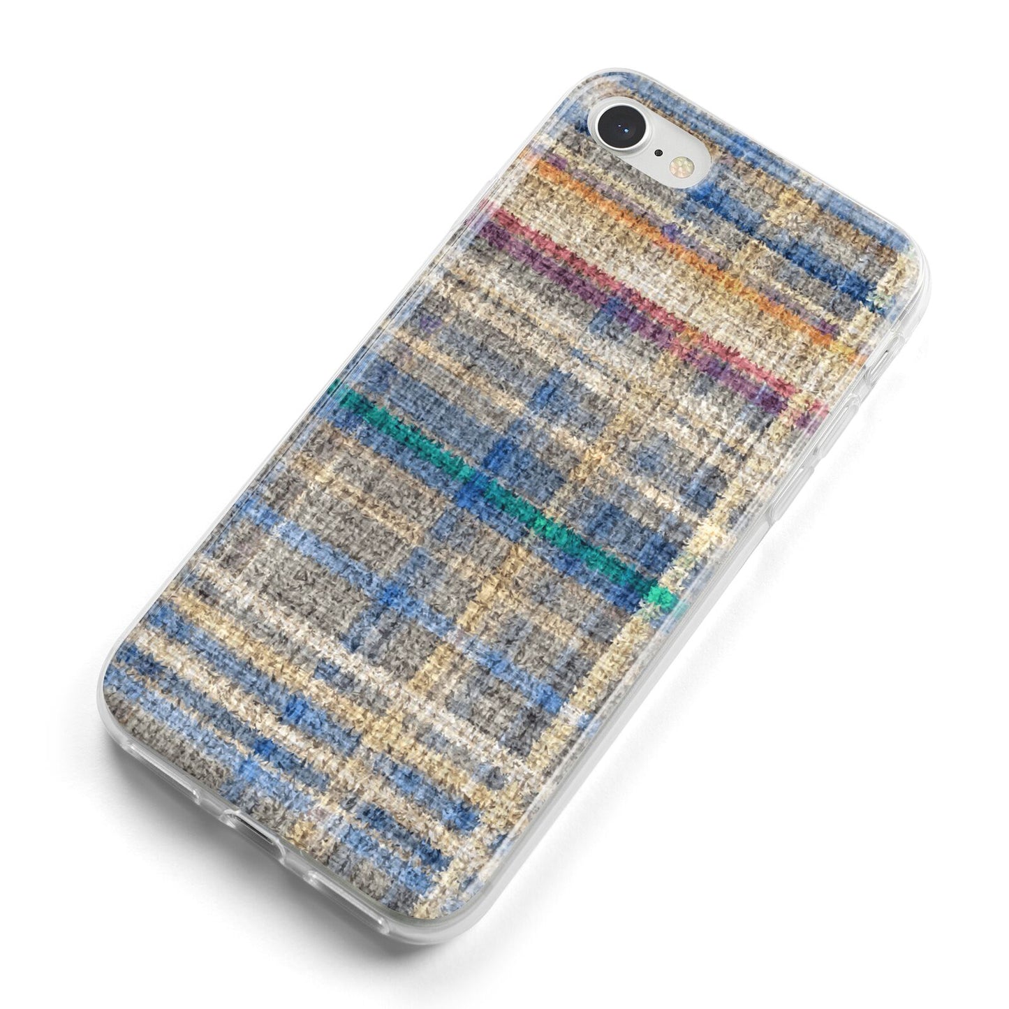 Fabric Plaid iPhone 8 Bumper Case on Silver iPhone Alternative Image