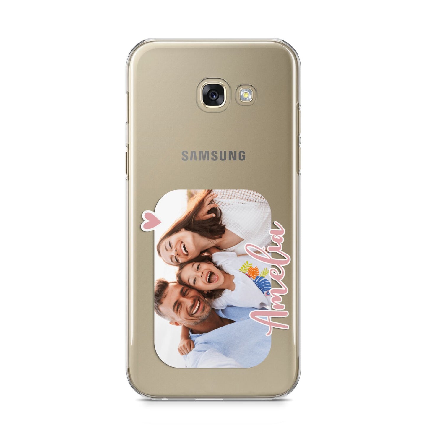 Family Photo Personalised Samsung Galaxy A5 2017 Case on gold phone