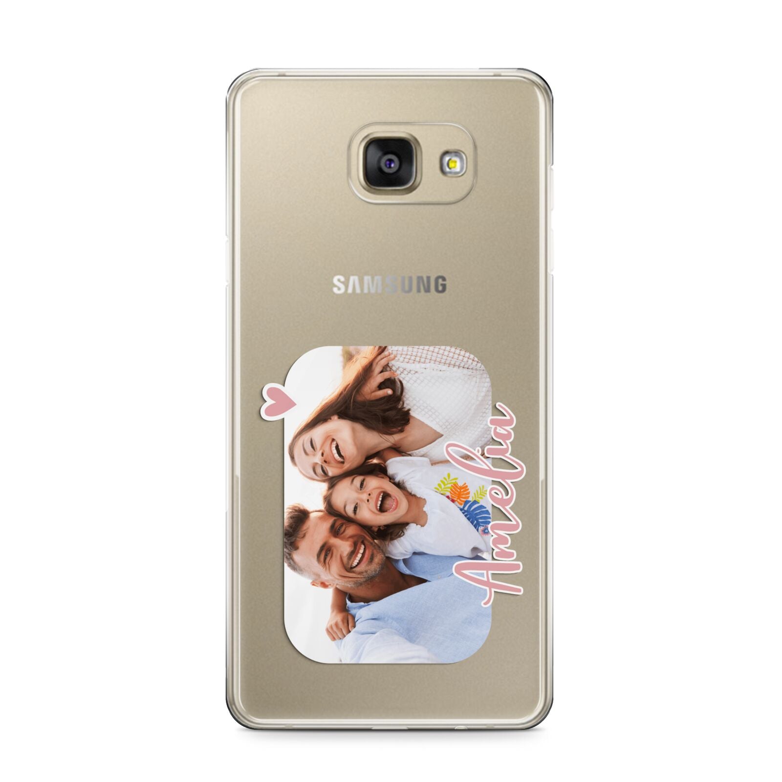 Family Photo Personalised Samsung Galaxy A9 2016 Case on gold phone