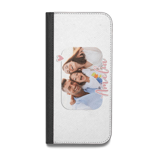 Family Photo Personalised Vegan Leather Flip Samsung Case