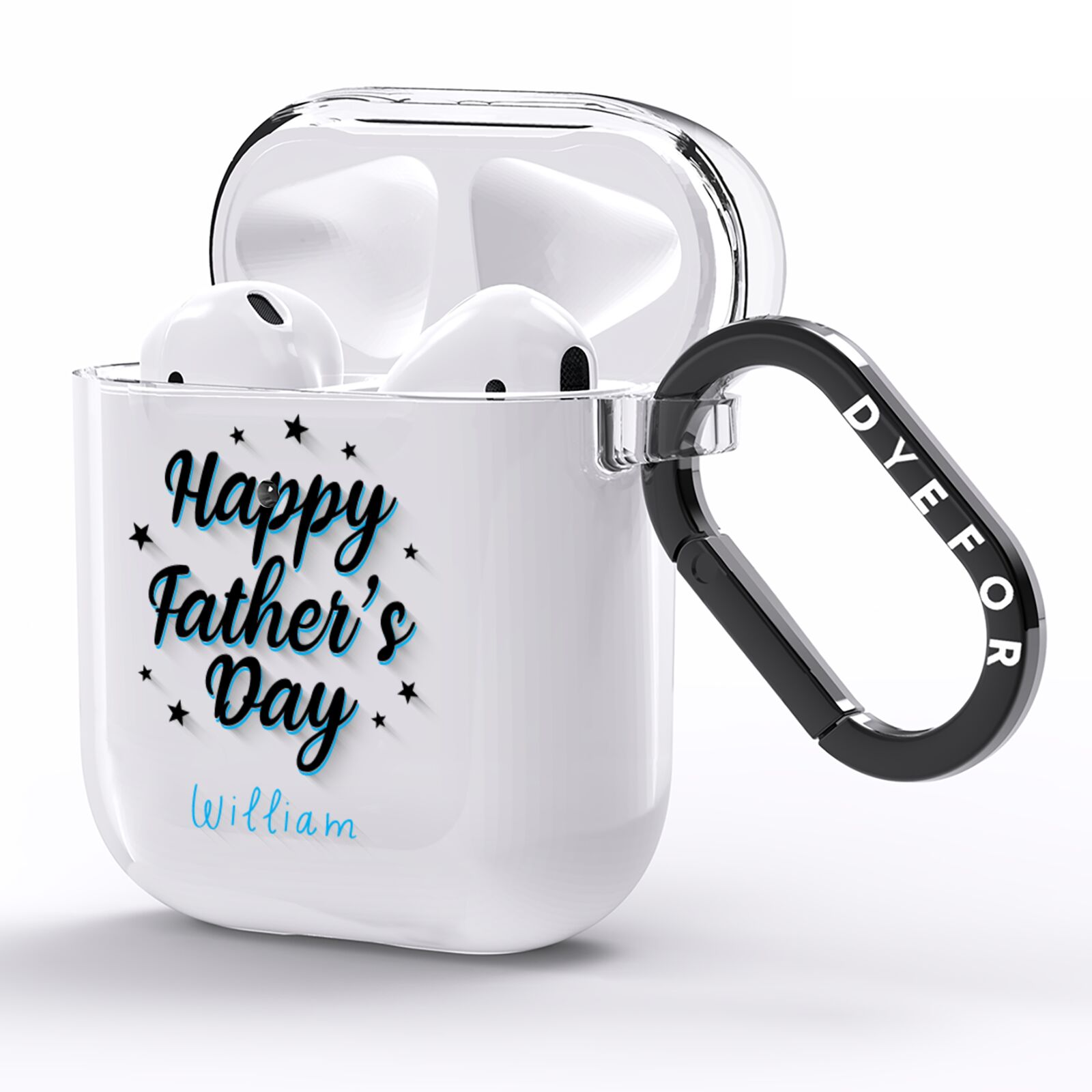 Fathers Day AirPods Clear Case Side Image
