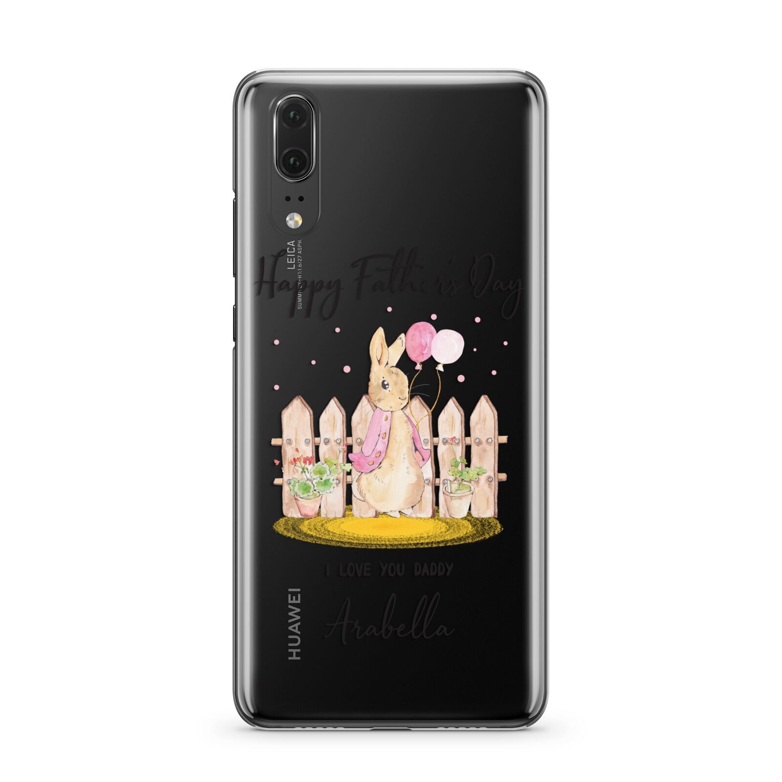 Fathers Day Girl Rabbit Huawei P20 Phone Case