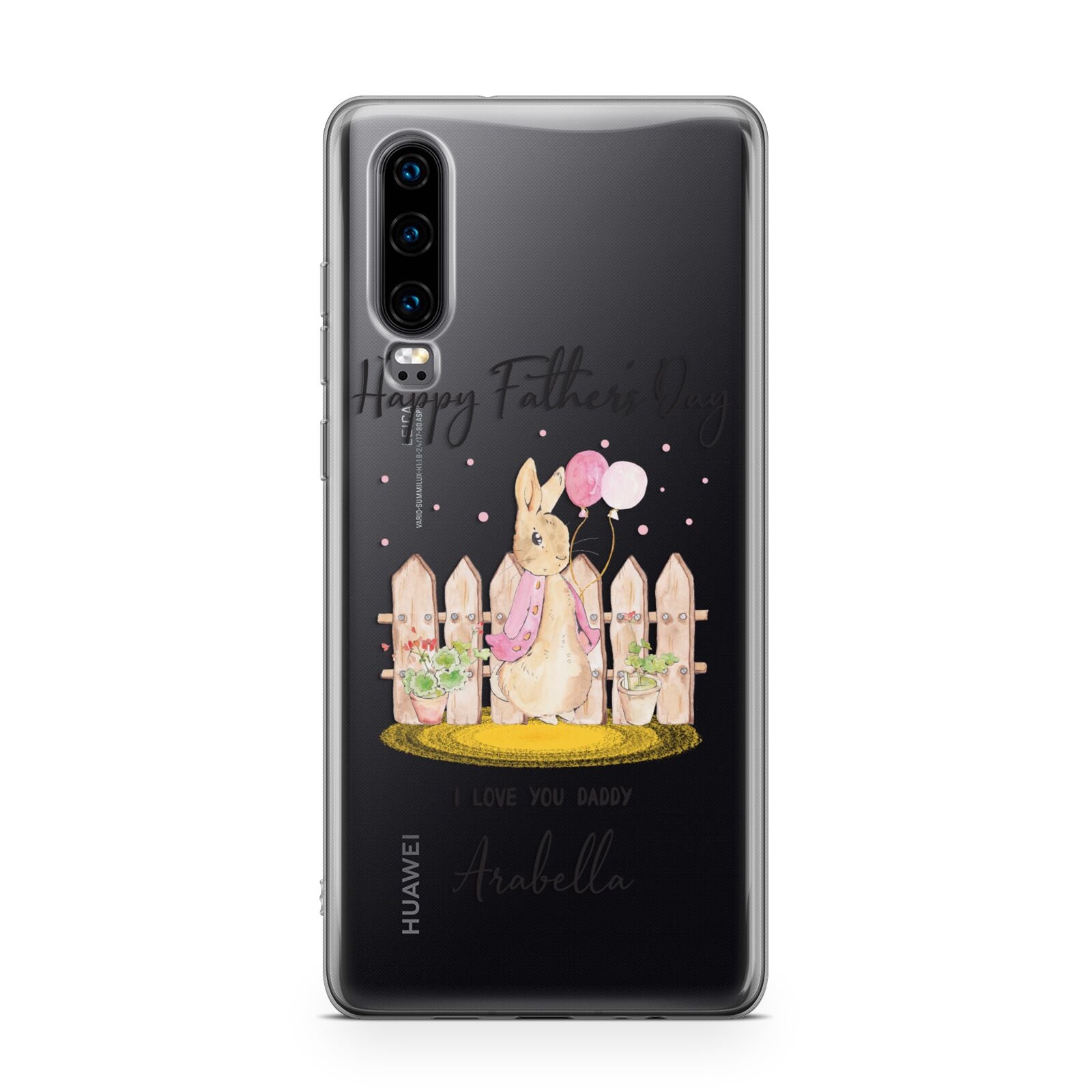 Fathers Day Girl Rabbit Huawei P30 Phone Case