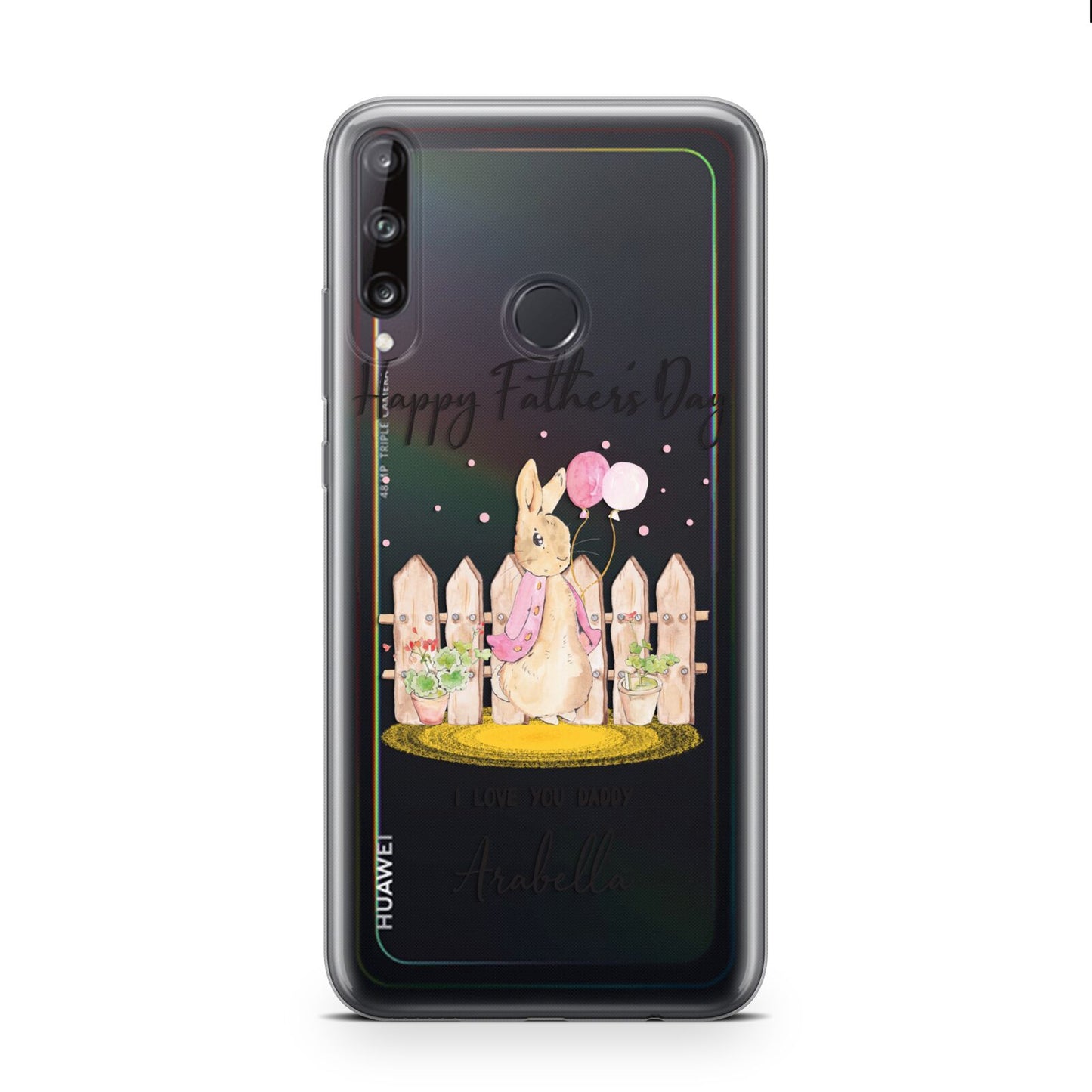 Fathers Day Girl Rabbit Huawei P40 Lite E Phone Case