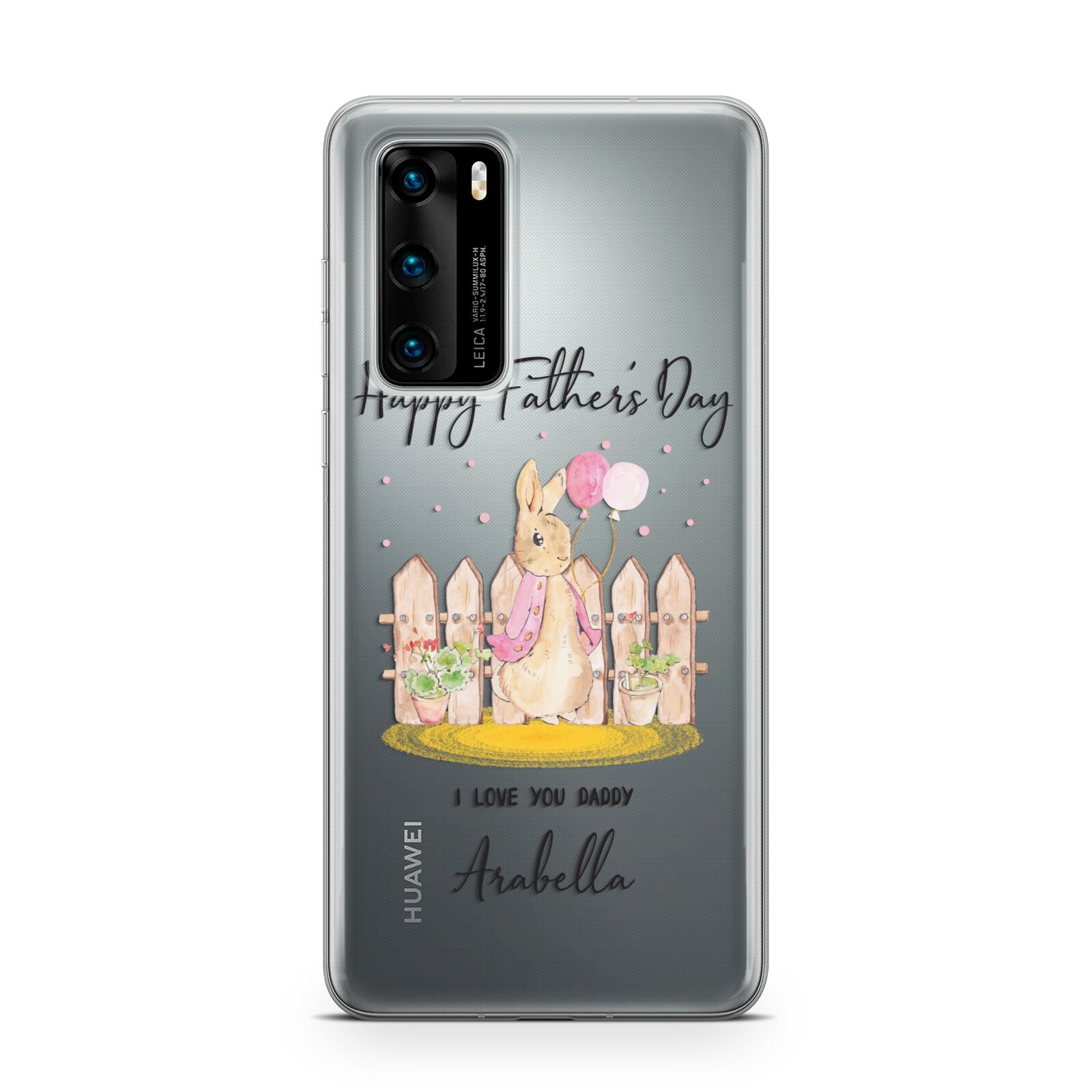 Fathers Day Girl Rabbit Huawei P40 Phone Case