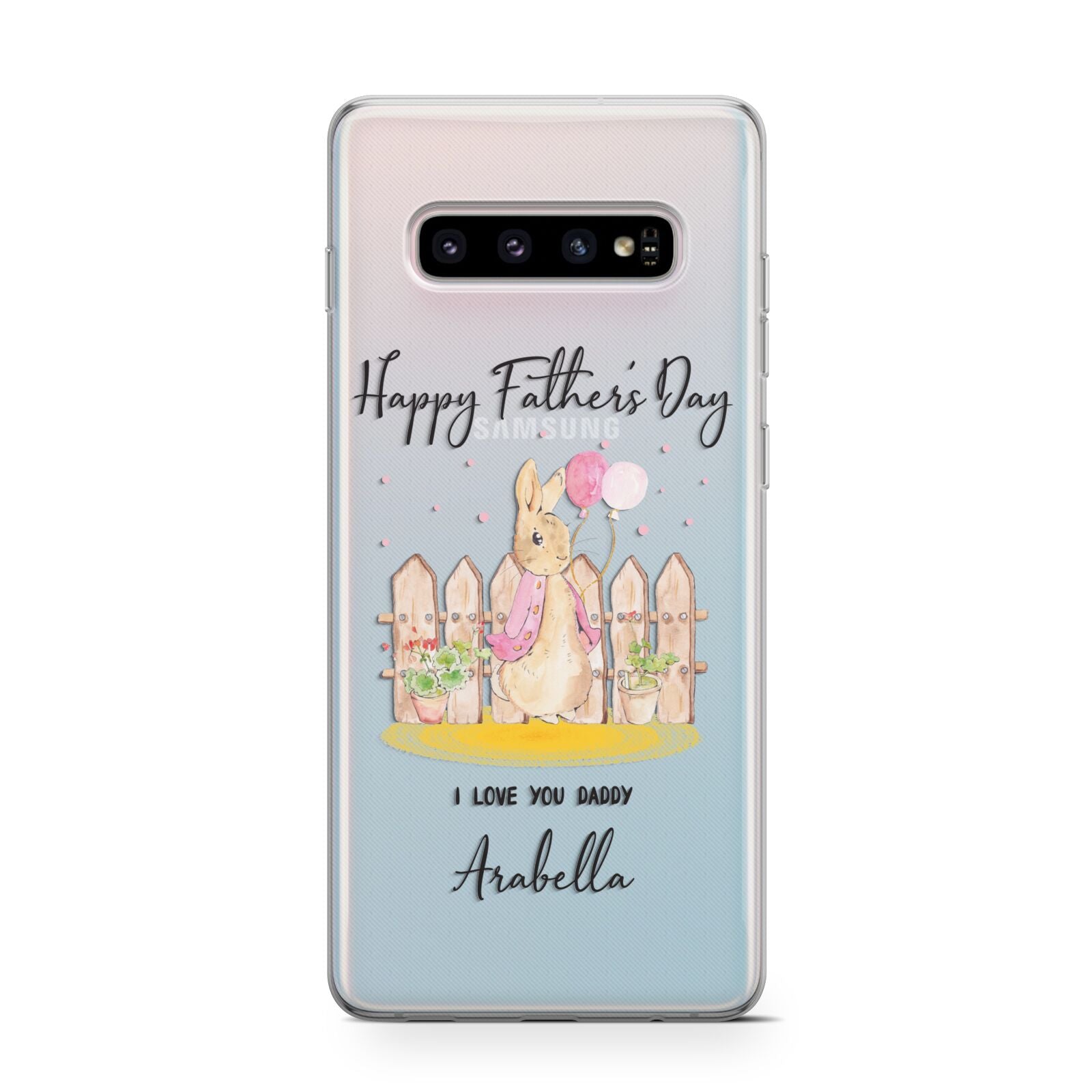 Fathers Day Girl Rabbit Protective Samsung Galaxy Case