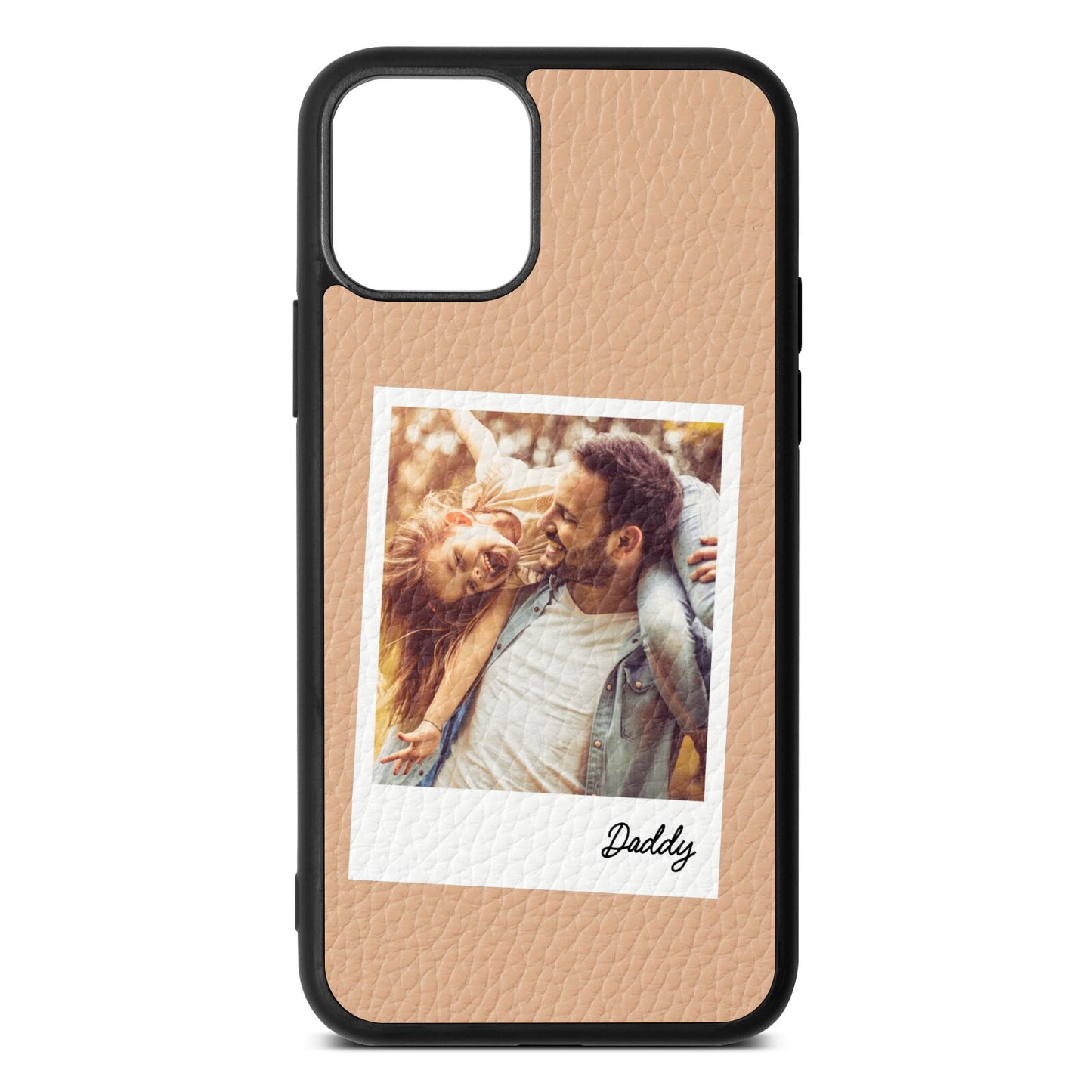 Fathers Day Photo Nude Pebble Leather iPhone 11 Case