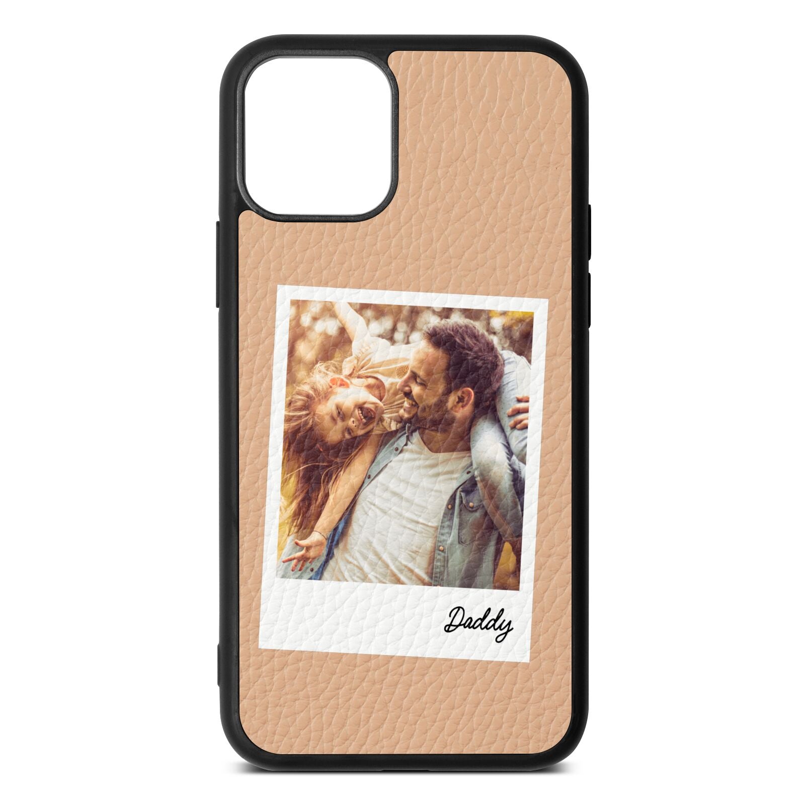 Fathers Day Photo Nude Pebble Leather iPhone 11 Pro Case