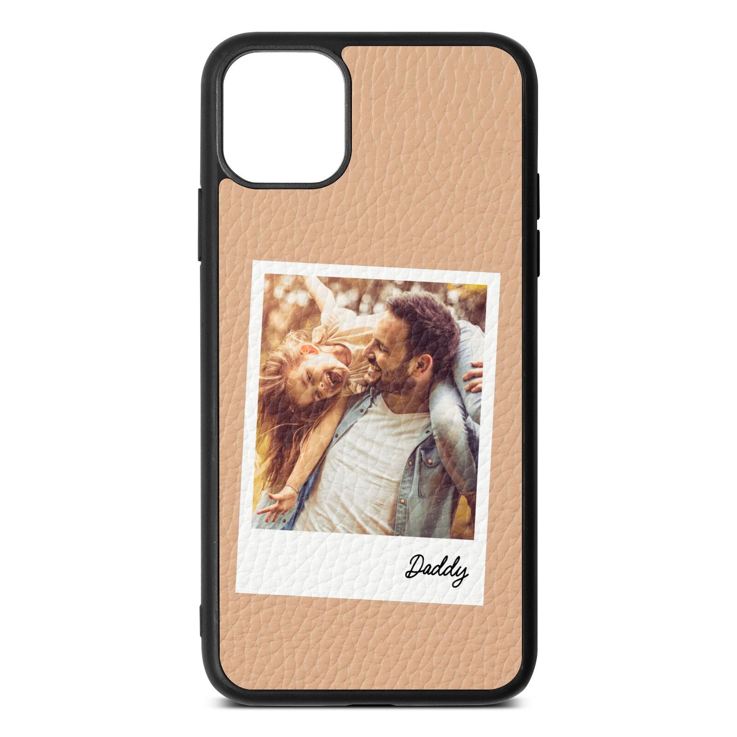 Fathers Day Photo Nude Pebble Leather iPhone 11 Pro Max Case