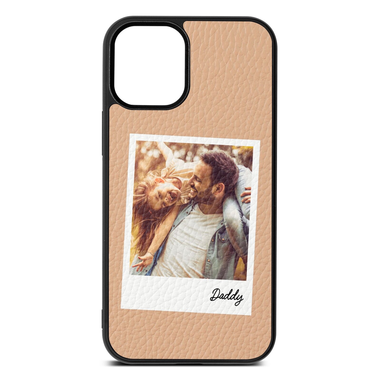 Fathers Day Photo Nude Pebble Leather iPhone 12 Mini Case