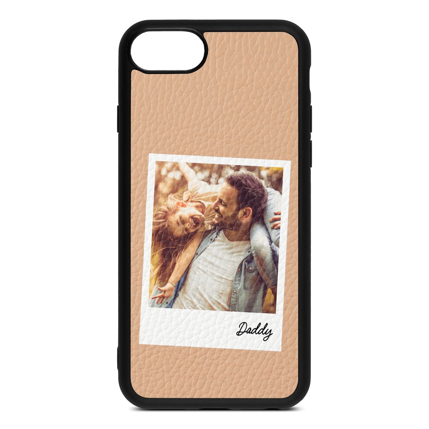 Fathers Day Photo Nude Pebble Leather iPhone 8 Case