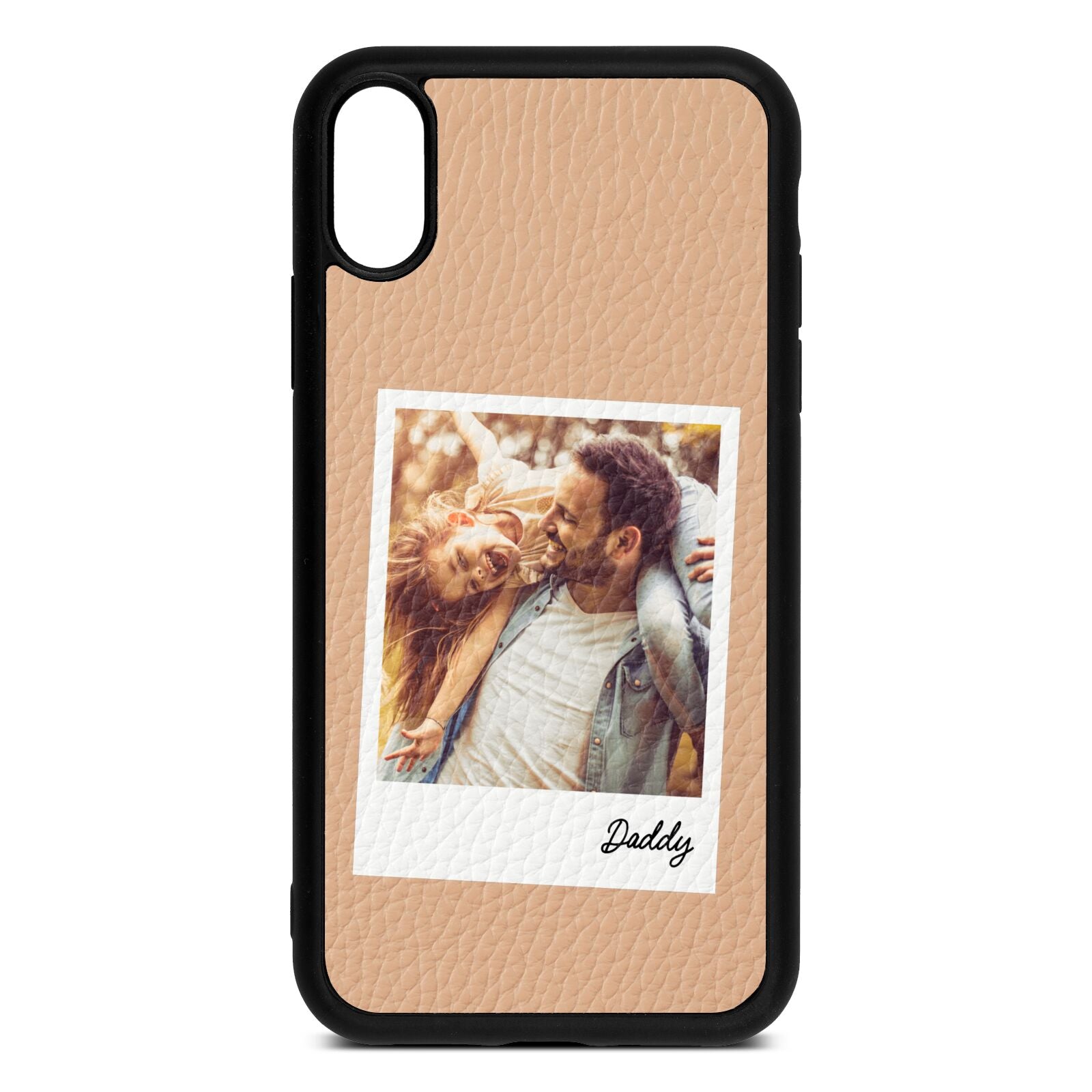 Fathers Day Photo Nude Pebble Leather iPhone Xr Case