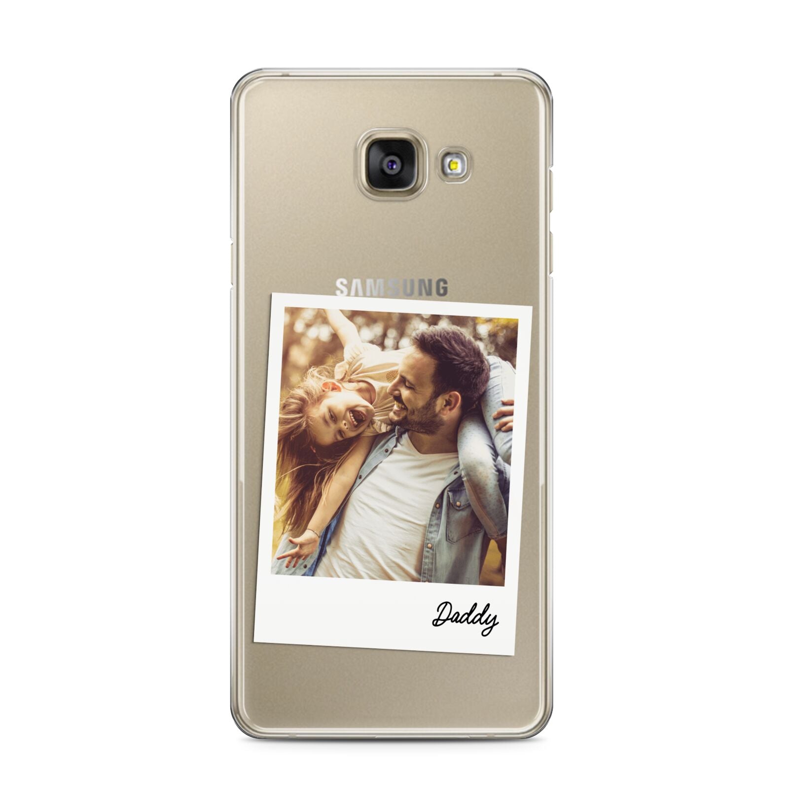 Fathers Day Photo Samsung Galaxy A3 2016 Case on gold phone