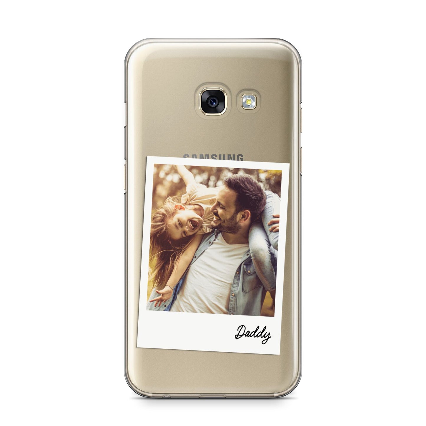 Fathers Day Photo Samsung Galaxy A3 2017 Case on gold phone