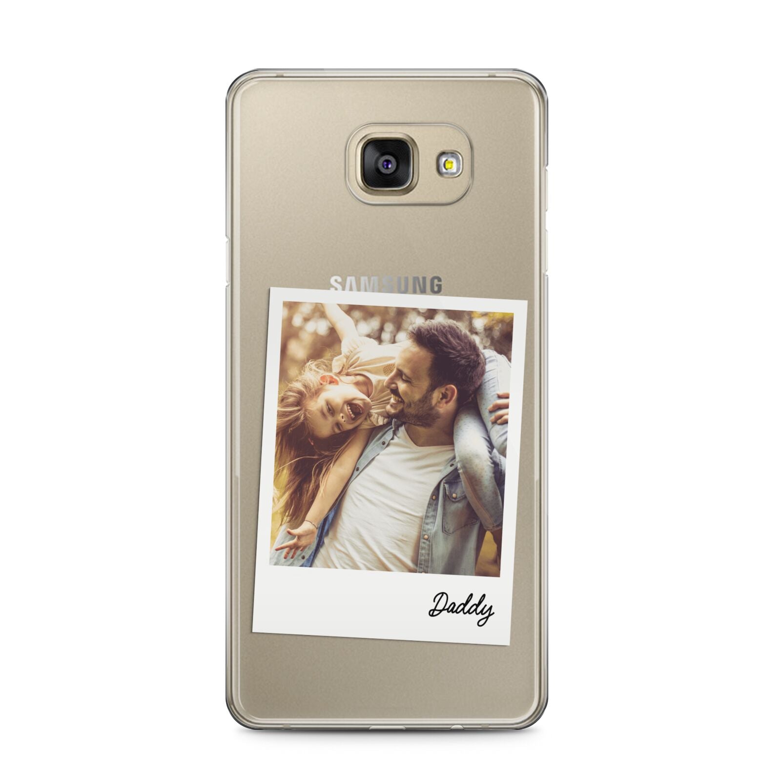 Fathers Day Photo Samsung Galaxy A5 2016 Case on gold phone