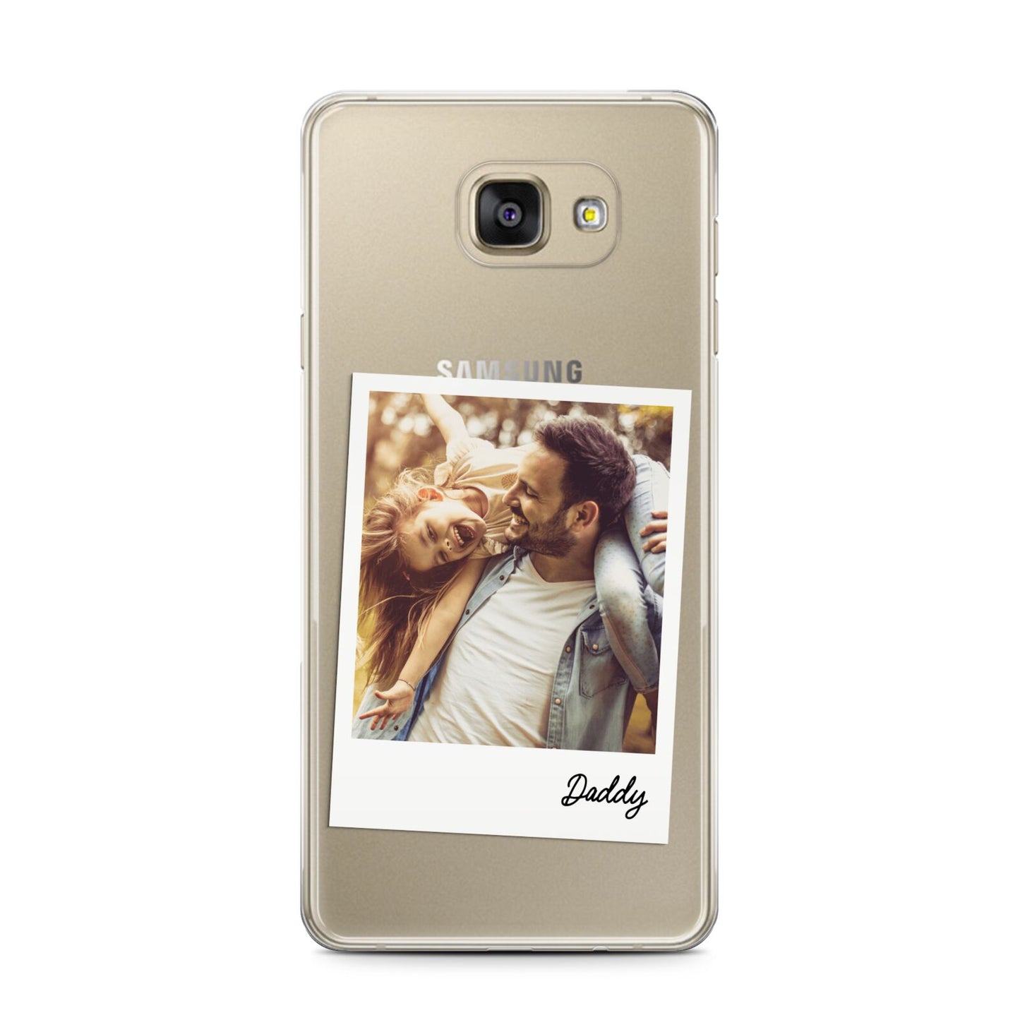 Fathers Day Photo Samsung Galaxy A7 2016 Case on gold phone