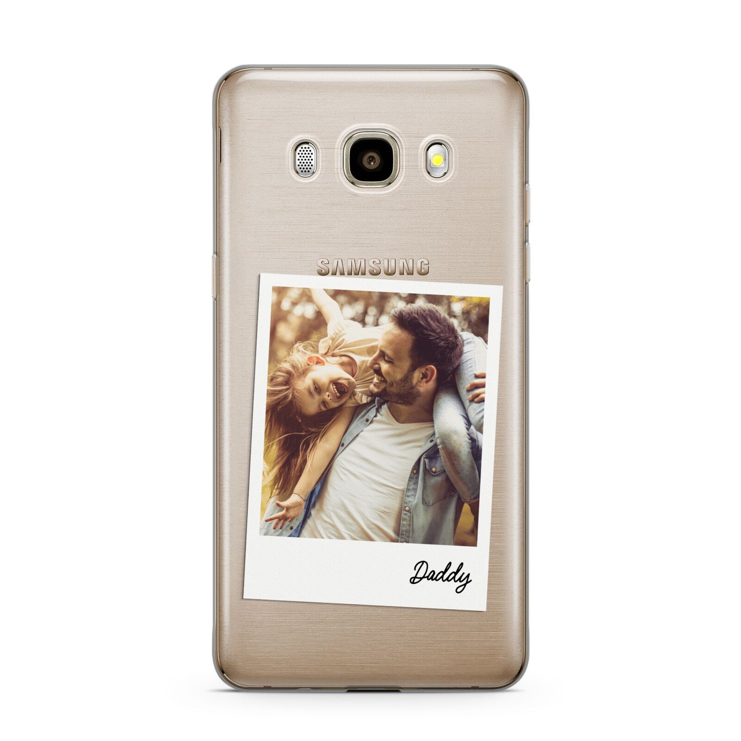 Fathers Day Photo Samsung Galaxy J7 2016 Case on gold phone