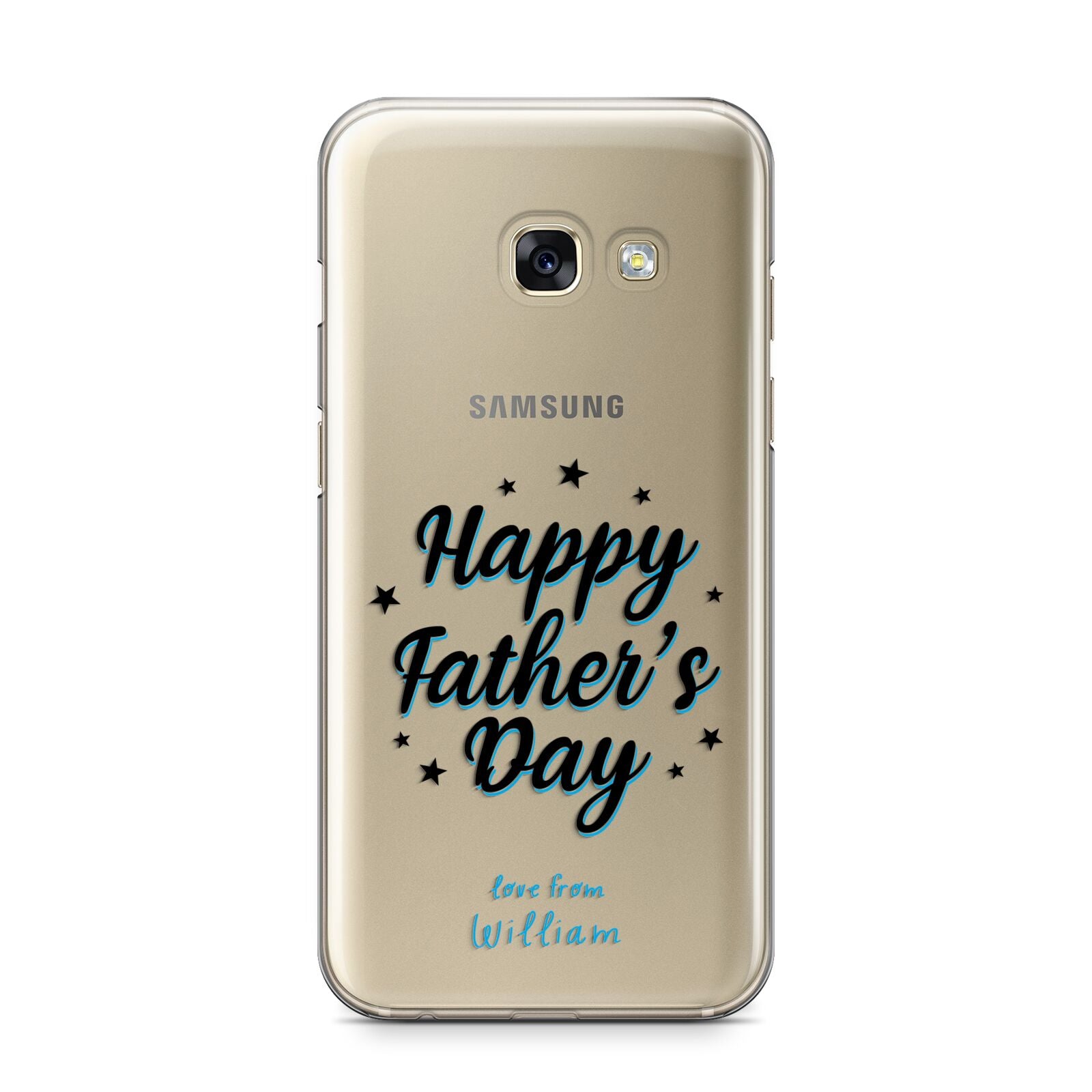 Fathers Day Samsung Galaxy A3 2017 Case on gold phone