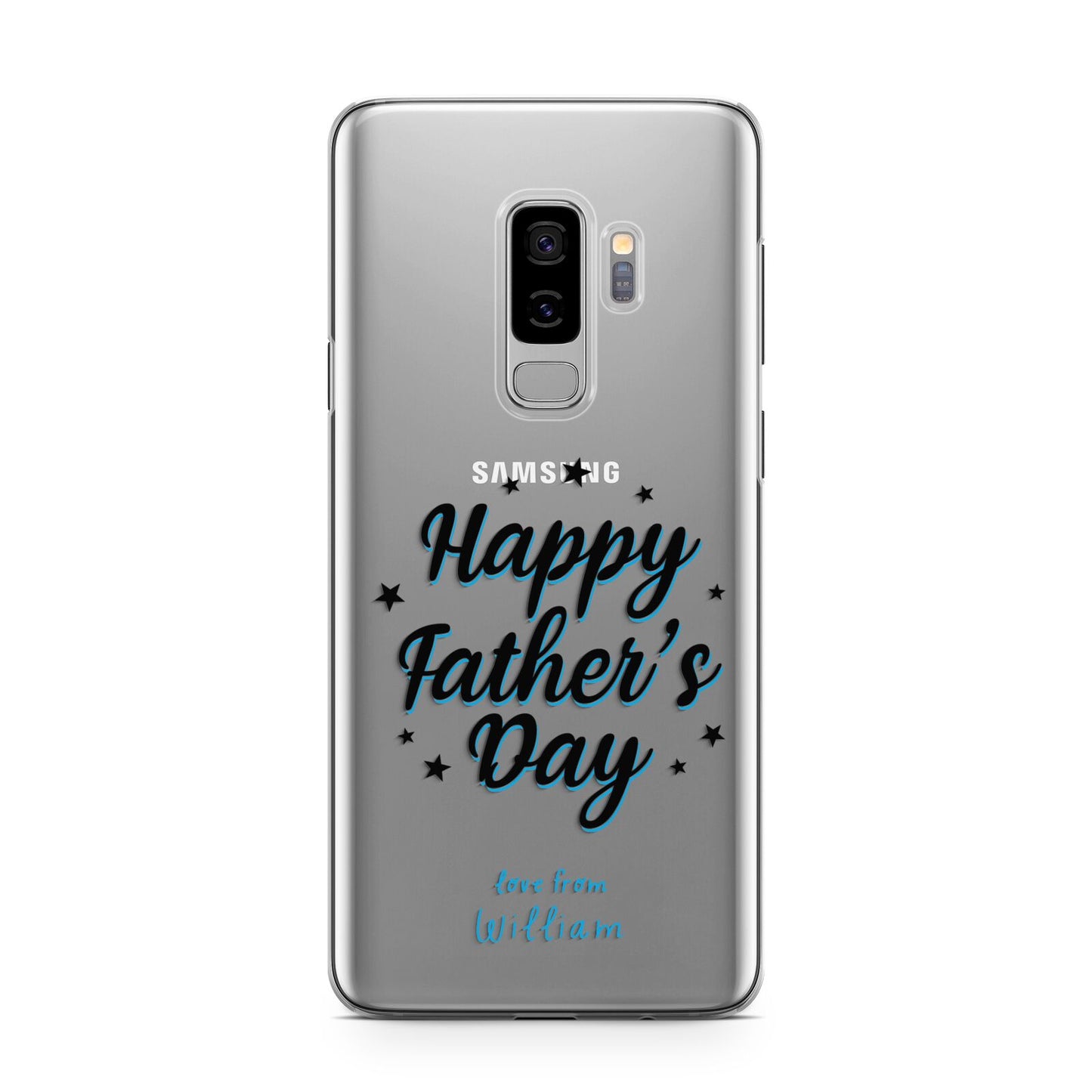 Fathers Day Samsung Galaxy S9 Plus Case on Silver phone