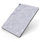 Faux Carrara Marble Print Grey Apple iPad Case on Grey iPad Side View
