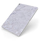 Faux Carrara Marble Print Grey Apple iPad Case on Silver iPad Side View