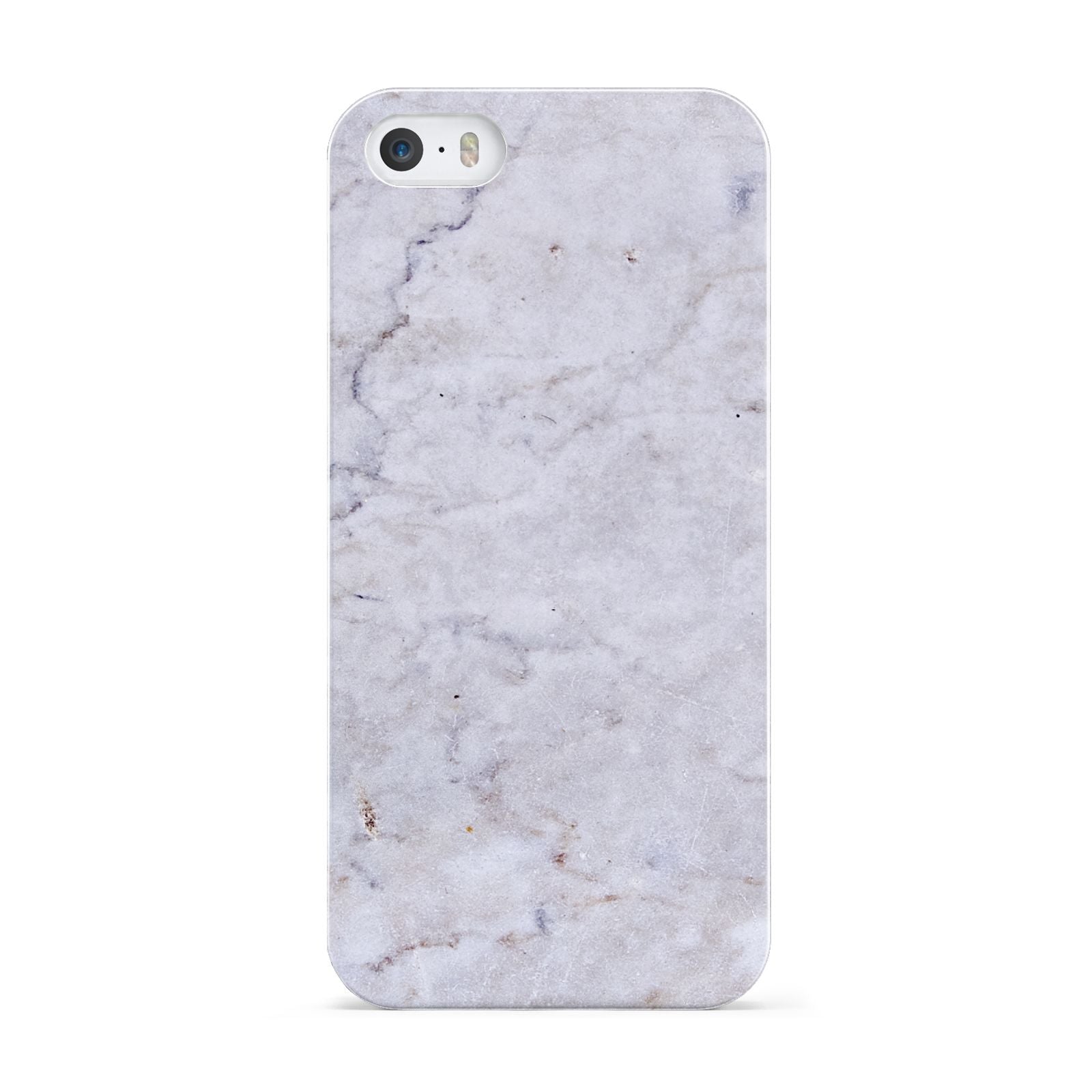 Faux Carrara Marble Print Grey Apple iPhone 5 Case