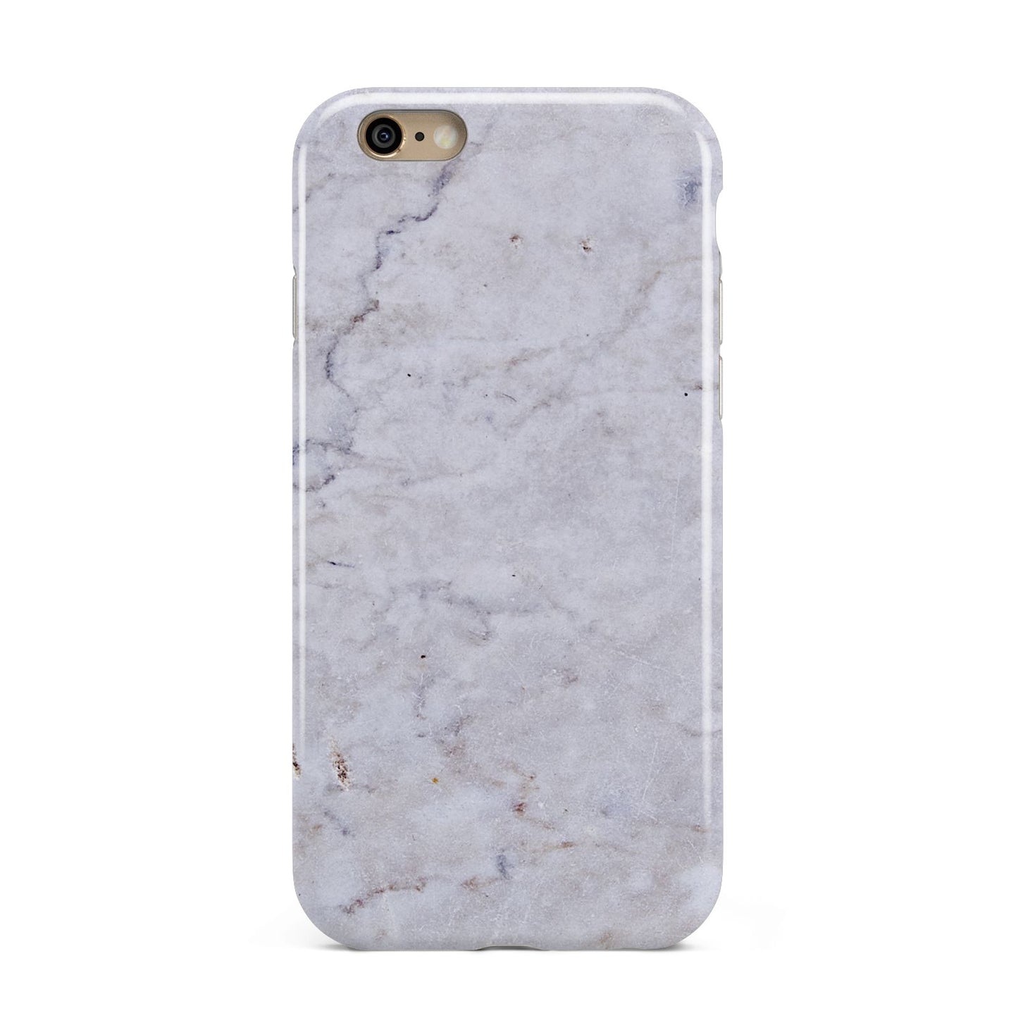 Faux Carrara Marble Print Grey Apple iPhone 6 3D Tough Case