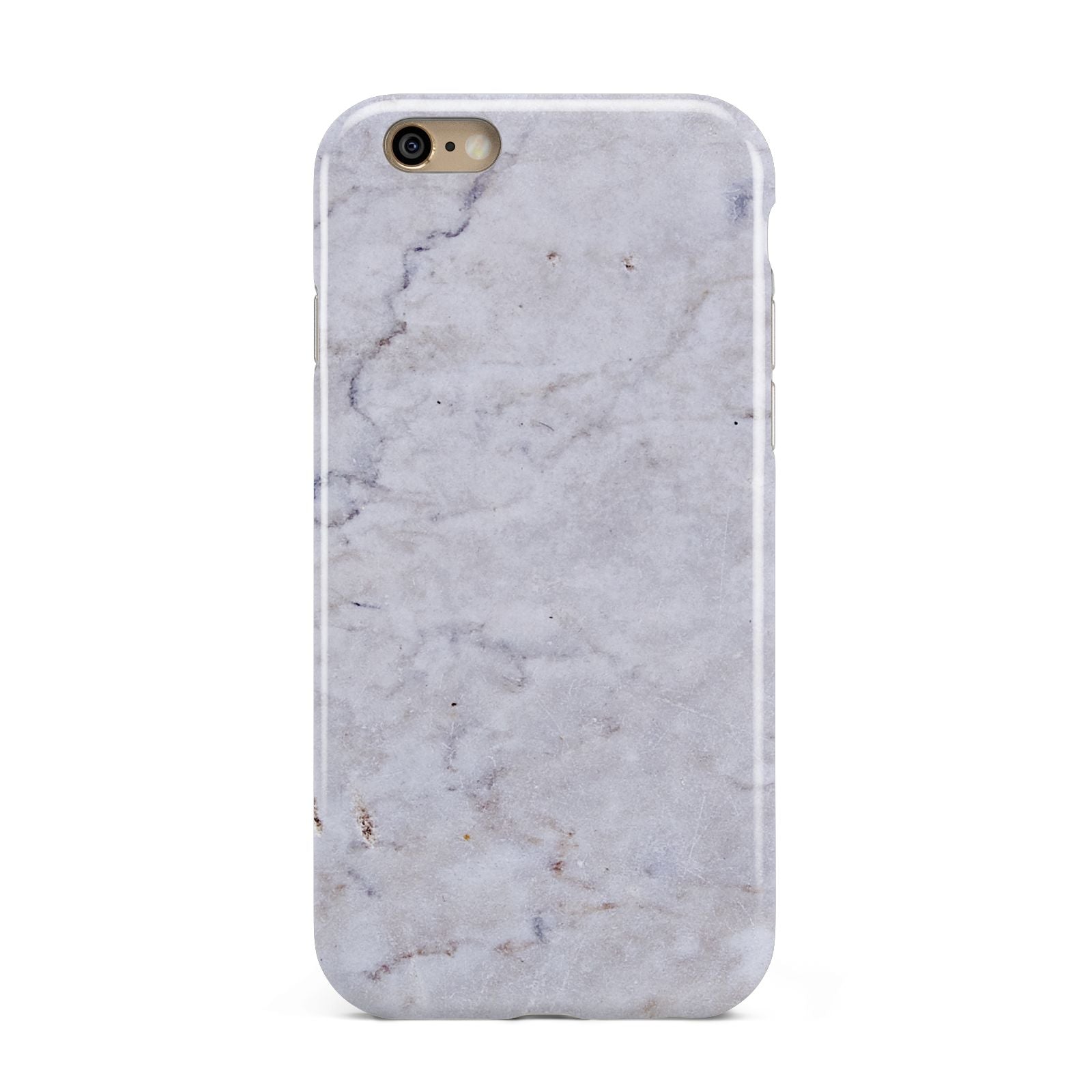 Faux Carrara Marble Print Grey Apple iPhone 6 3D Tough Case