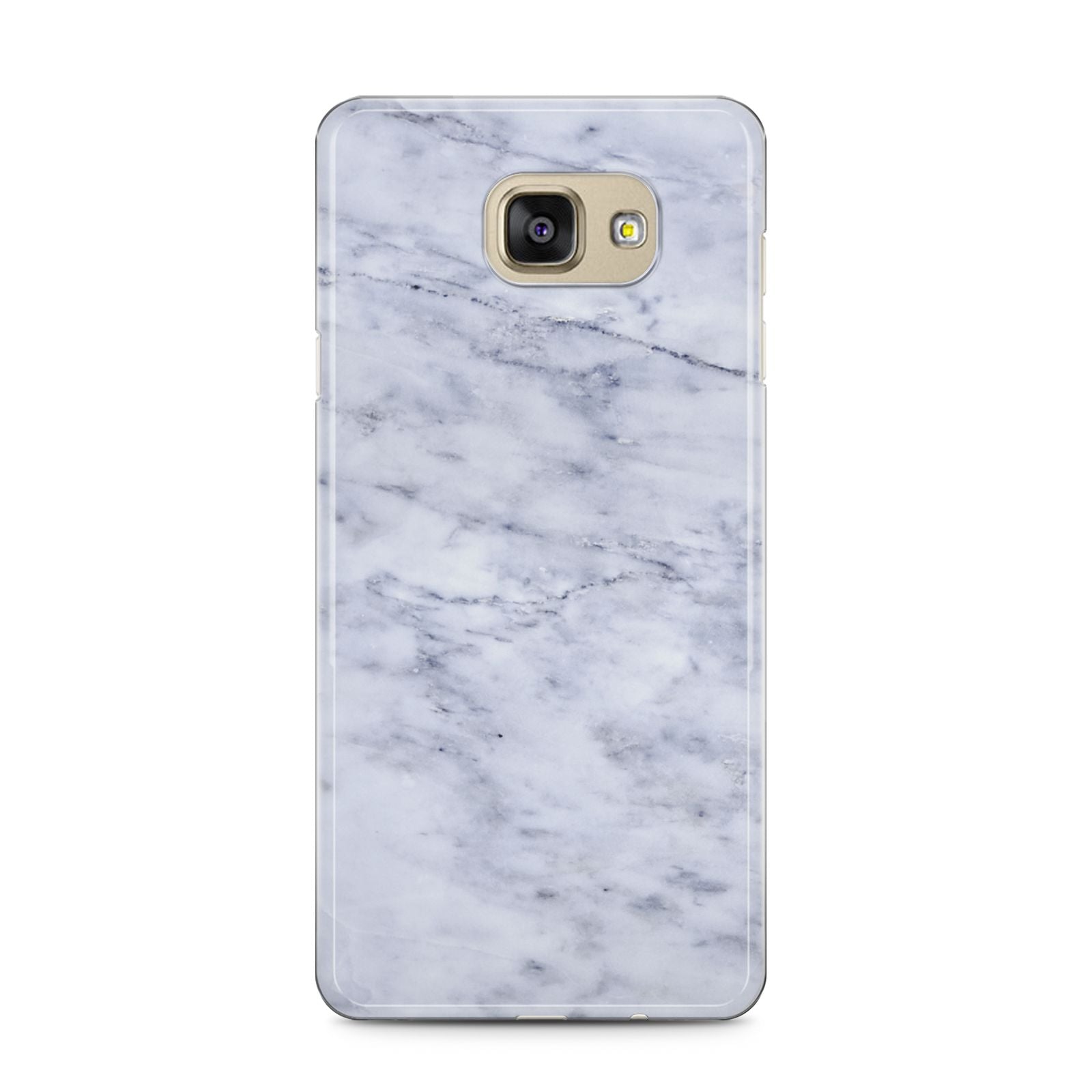 Faux Carrara Marble Print Samsung Galaxy A5 2016 Case on gold phone