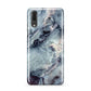 Faux Marble Blue Grey Huawei P20 Phone Case