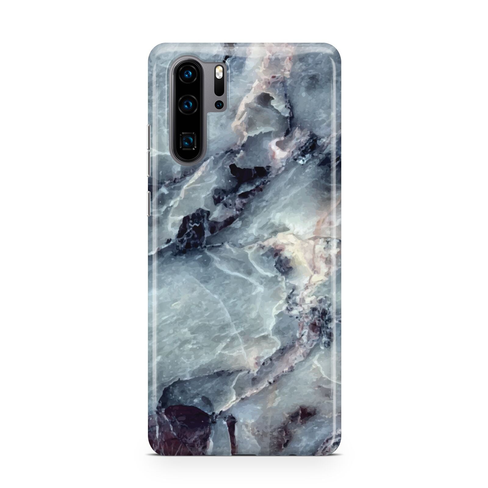 Faux Marble Blue Grey Huawei P30 Pro Phone Case