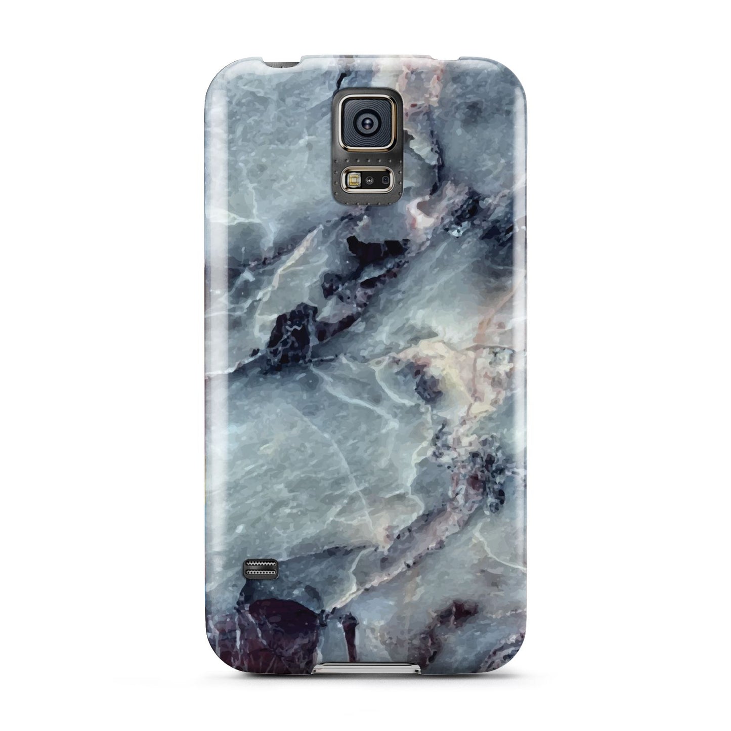 Faux Marble Blue Grey Samsung Galaxy S5 Case