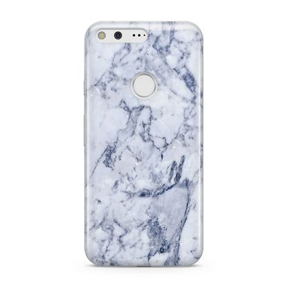 Faux Marble Blue Grey White Google Pixel Case