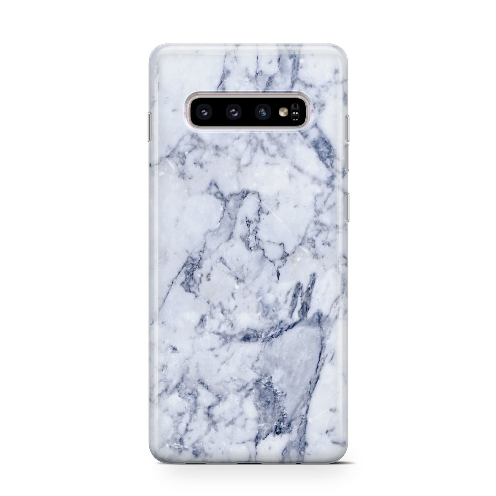 Faux Marble Blue Grey White Samsung Galaxy S10 Case