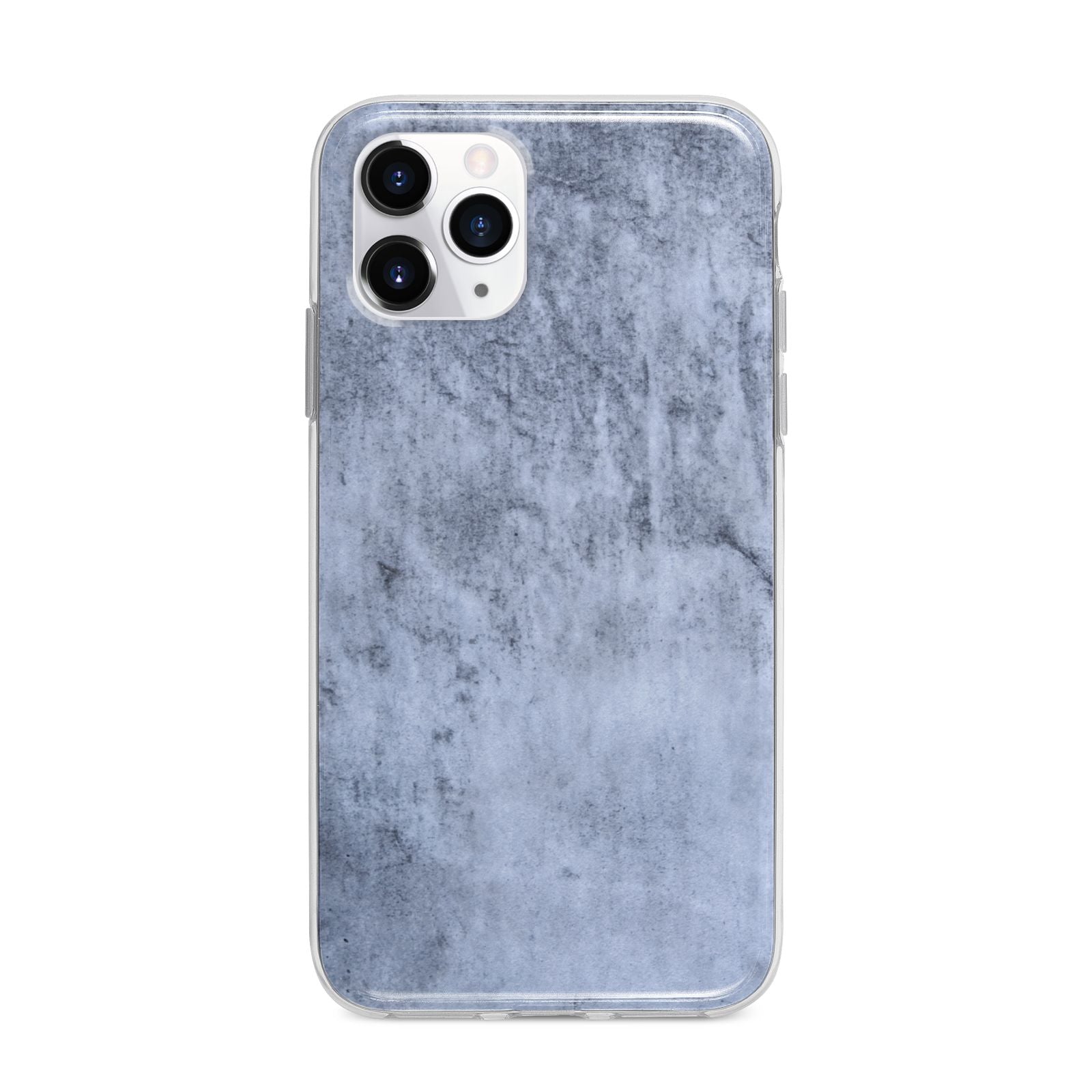 Faux Marble Dark Grey Apple iPhone 11 Pro in Silver with Bumper Case