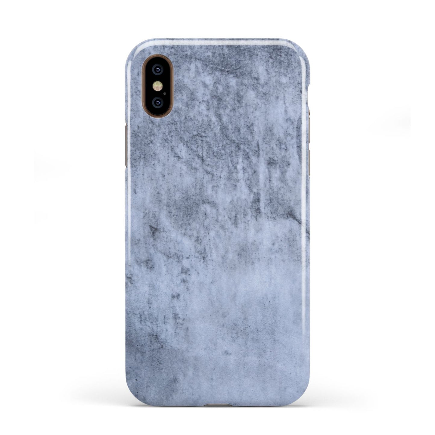 Faux Marble Dark Grey Apple iPhone XS 3D Tough