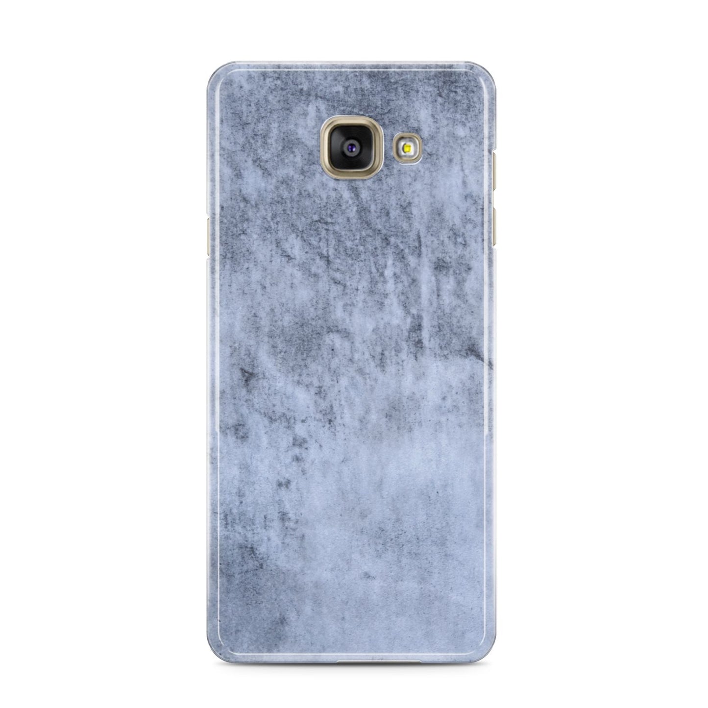 Faux Marble Dark Grey Samsung Galaxy A3 2016 Case on gold phone