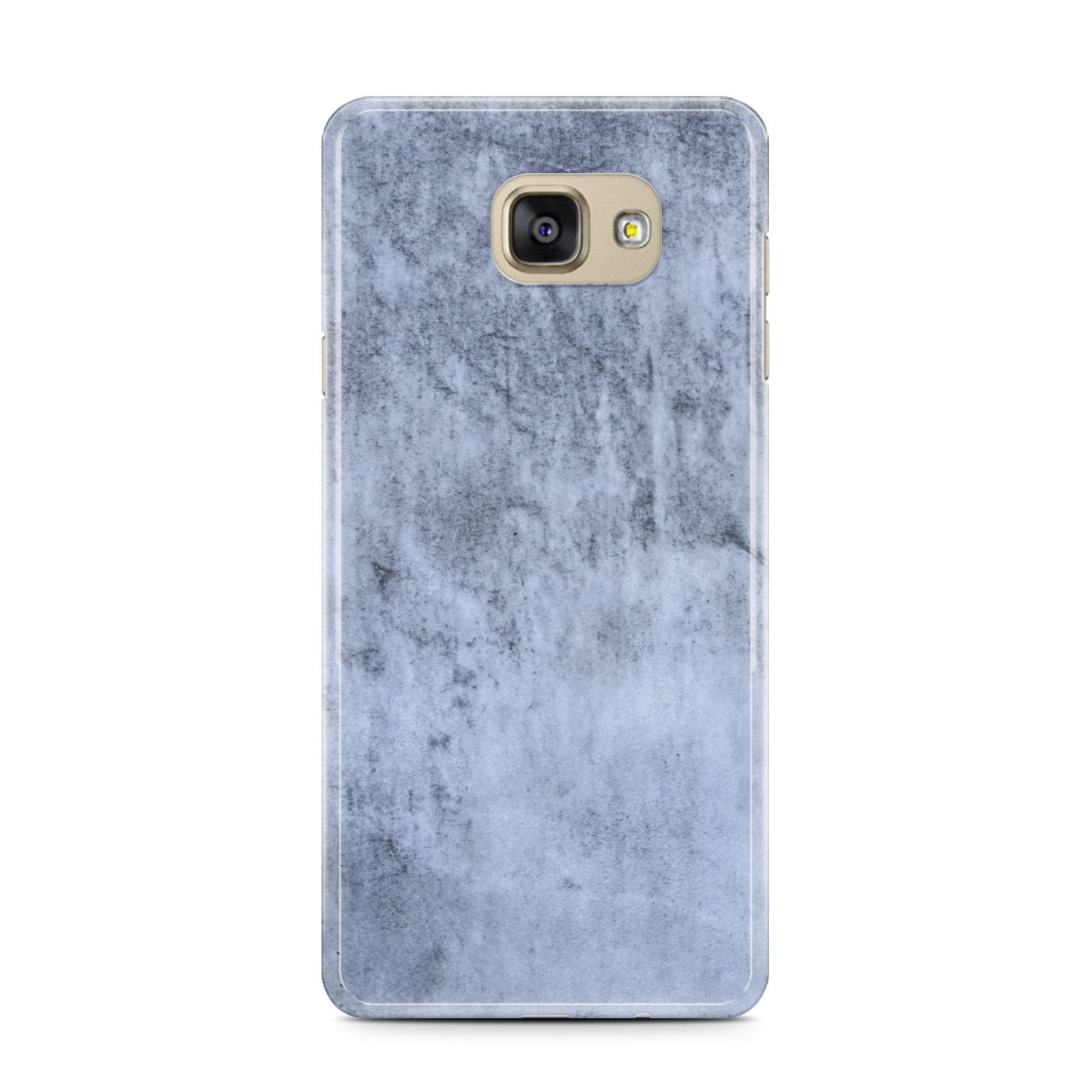 Faux Marble Dark Grey Samsung Galaxy A7 2016 Case on gold phone